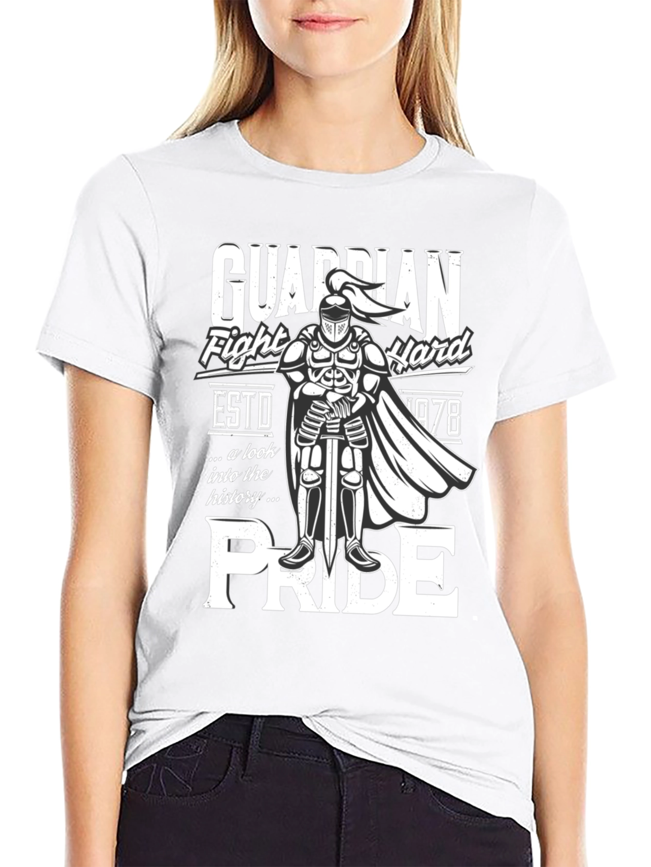 Black Guardian Knight Pride T-Shirt - Fight Hard view 9