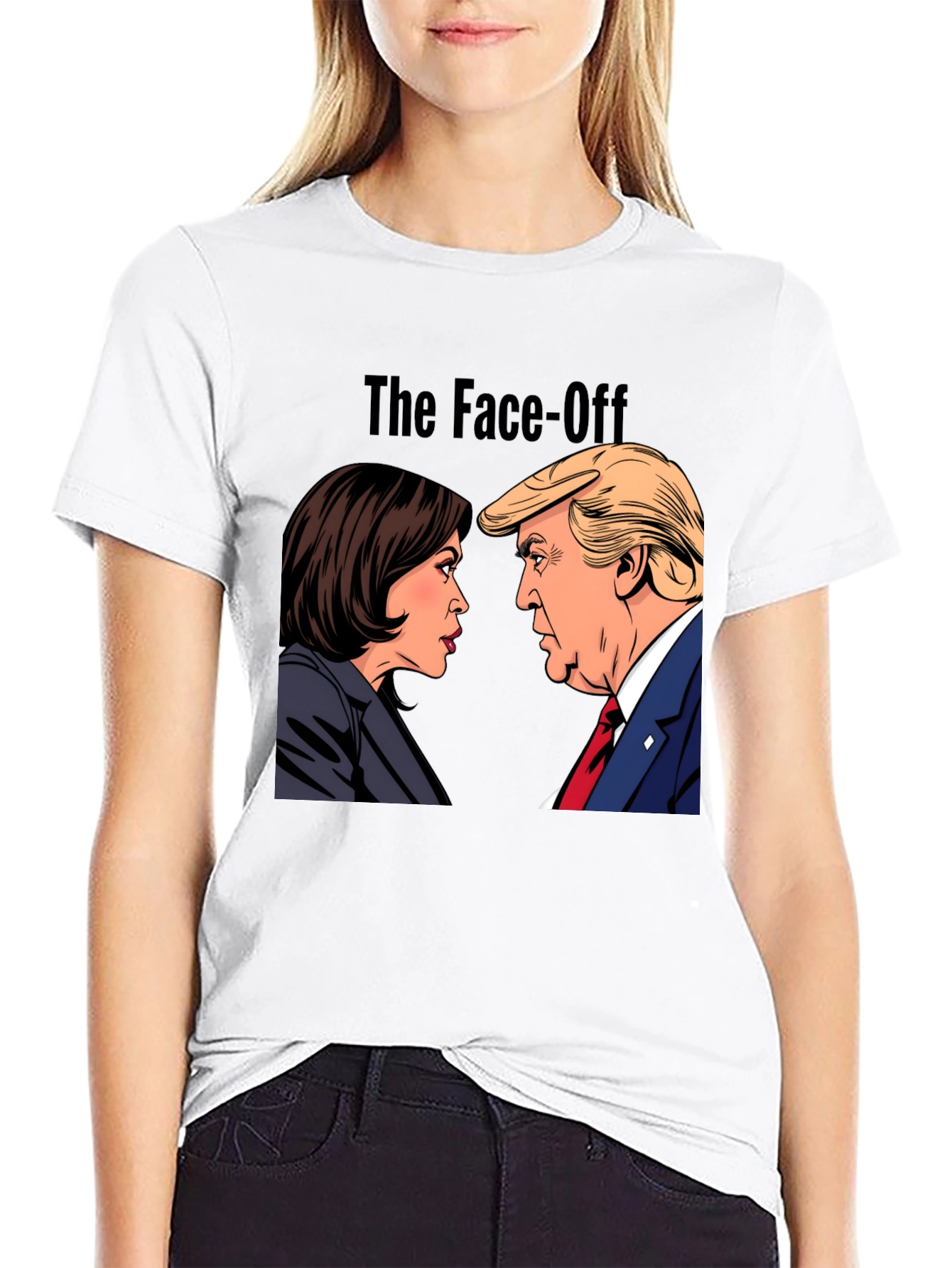 Black The Face-Off T-Shirt - Political Humor Tee view 9