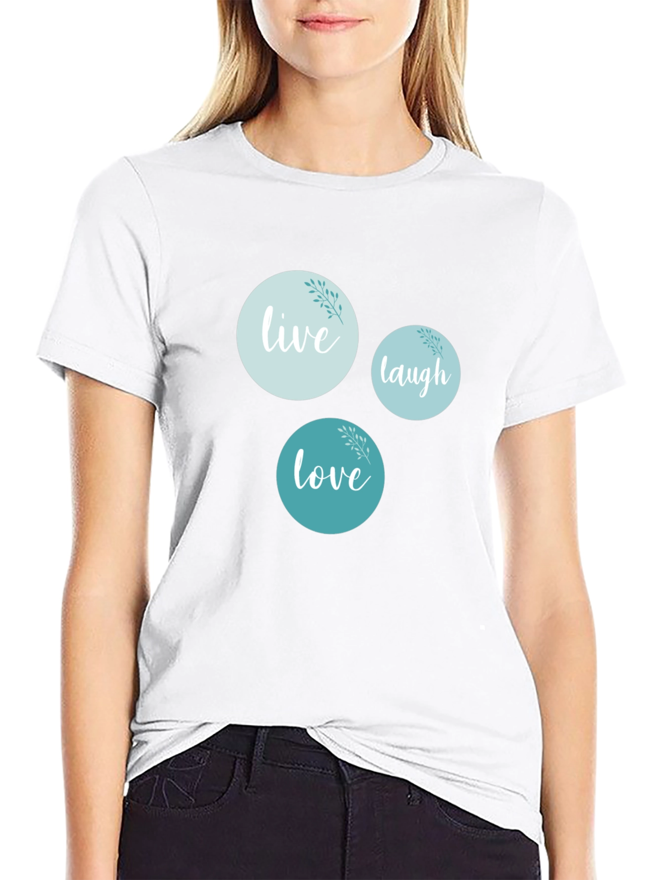 Black Live Laugh Love Graphic Tee - Stylish Comfort view 9