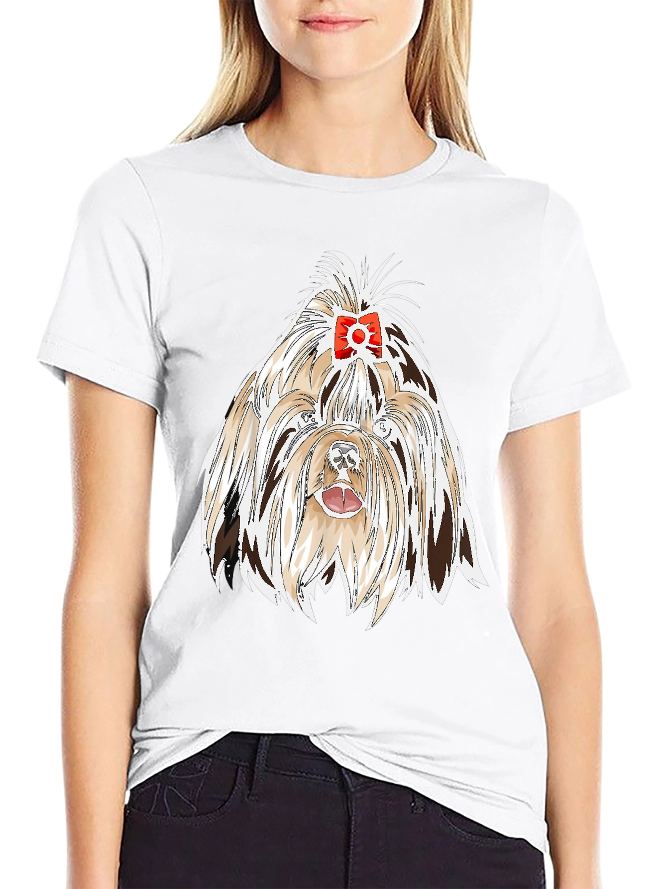 Black Dog Lover T-Shirt - Cute Shih Tzu Graphic Tee view 9