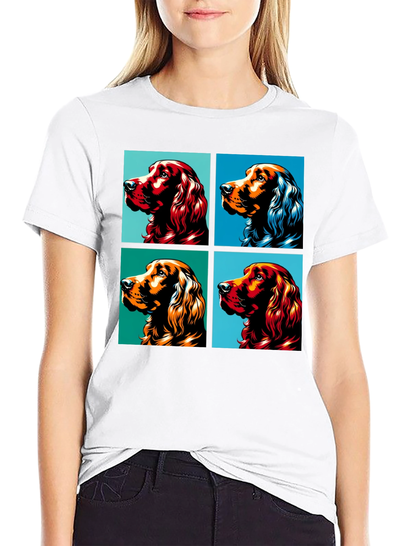 Black Dog Breed Pop Art Black Graphic Tee view 9