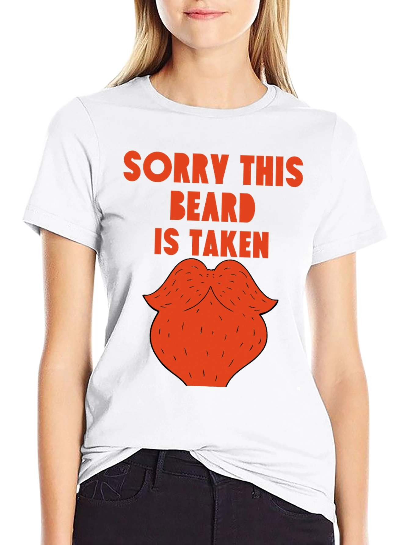 Black Sorry This Beard Is Taken Funny Graphic Tee view 9