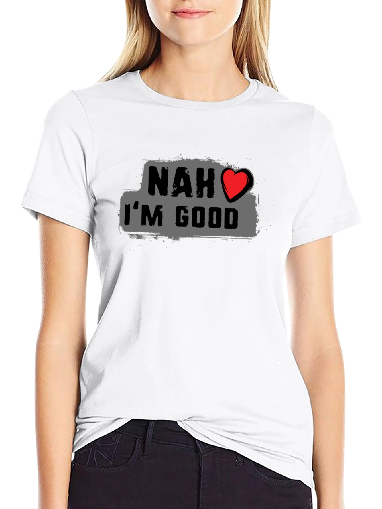 Black Nah I'm Good Graphic Tee view 9