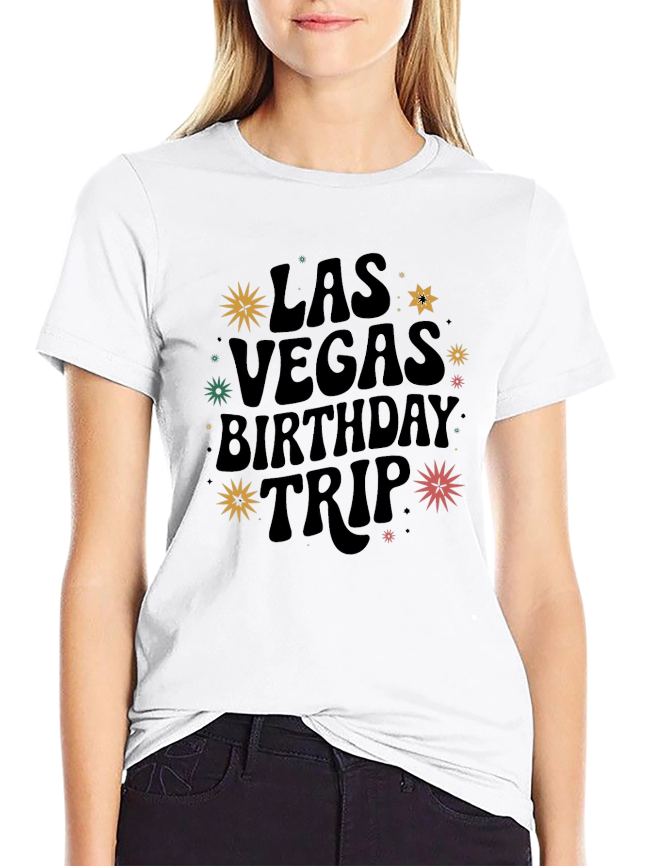 Black Las Vegas Birthday Trip Graphic Tee view 9