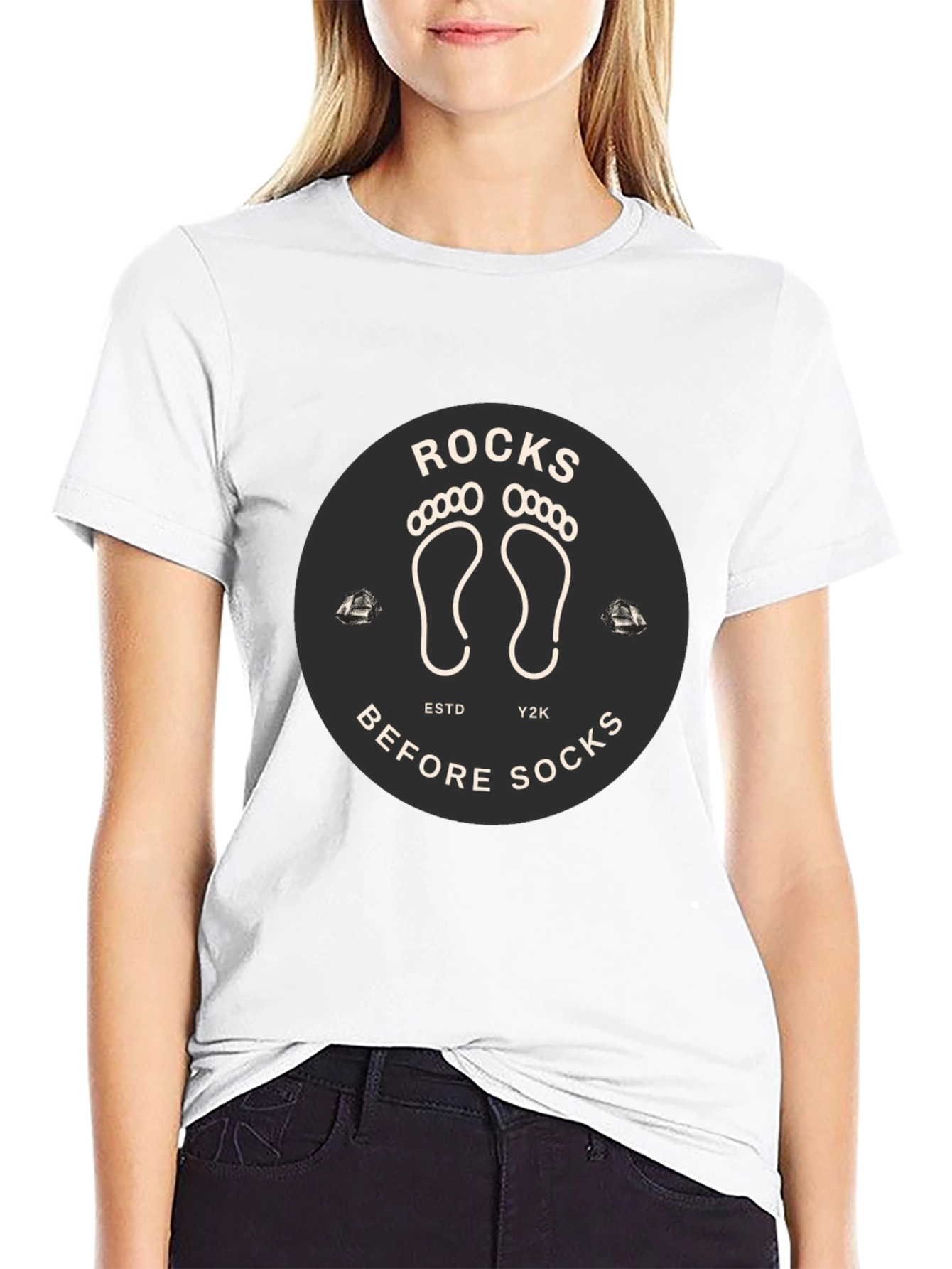 Black Rocks Before Socks Black Graphic Tee view 9