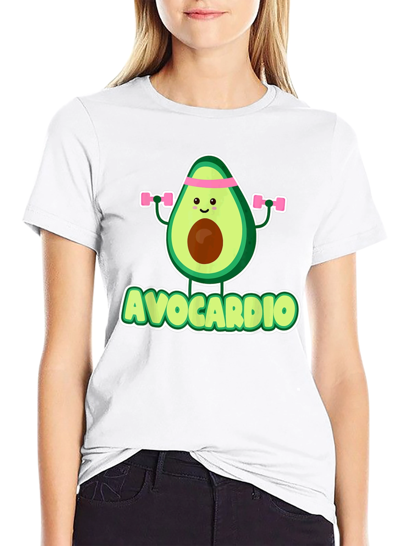 Black Avocardio Men's Black T-Shirt - Funny Avocado Workout Tee view 9