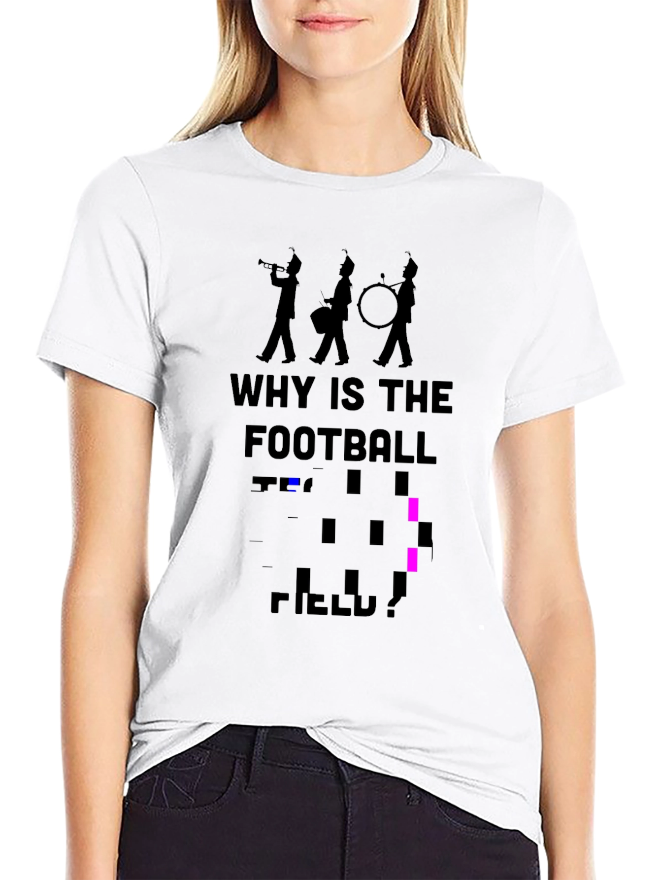 Black Marching Band T-Shirt - Why is the Football Team Here? view 9