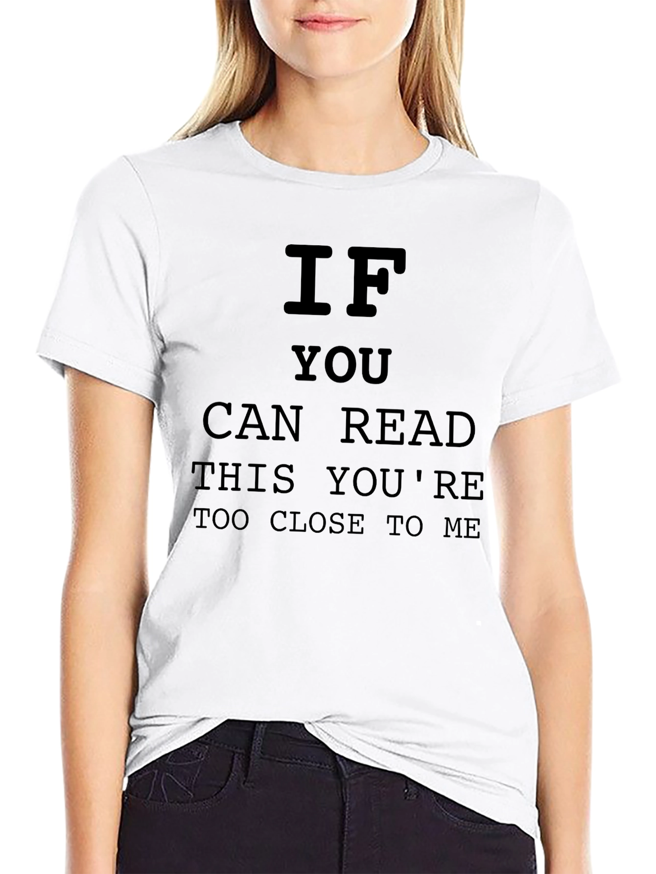 Black Funny If You Can Read This Tee view 9