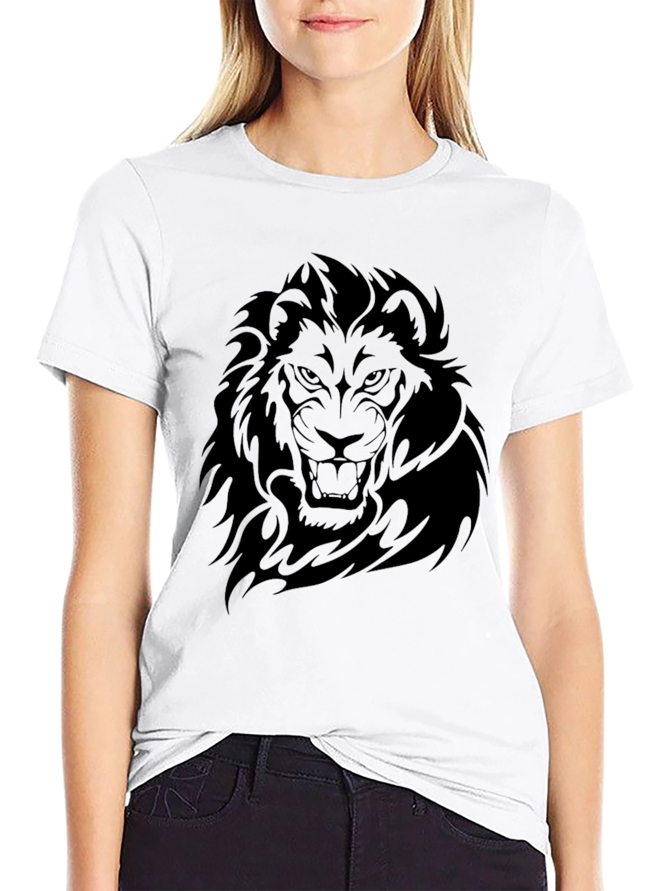 Black Black Lion Graphic Tee - Men's Fashion view 9