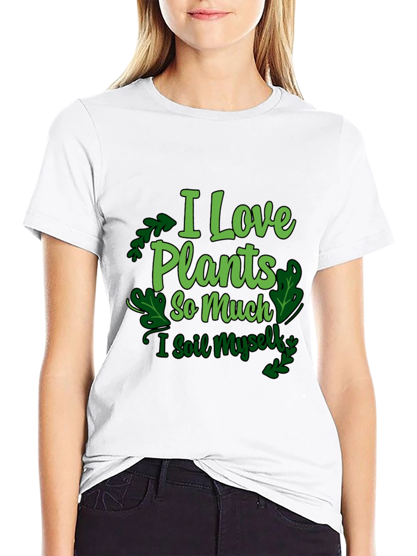 Black I Love Plants T-Shirt - Funny Gardening Tee view 9