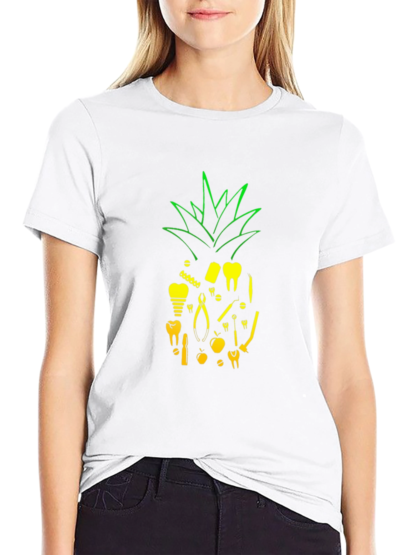 Black Dentist Pineapple T-Shirt view 9