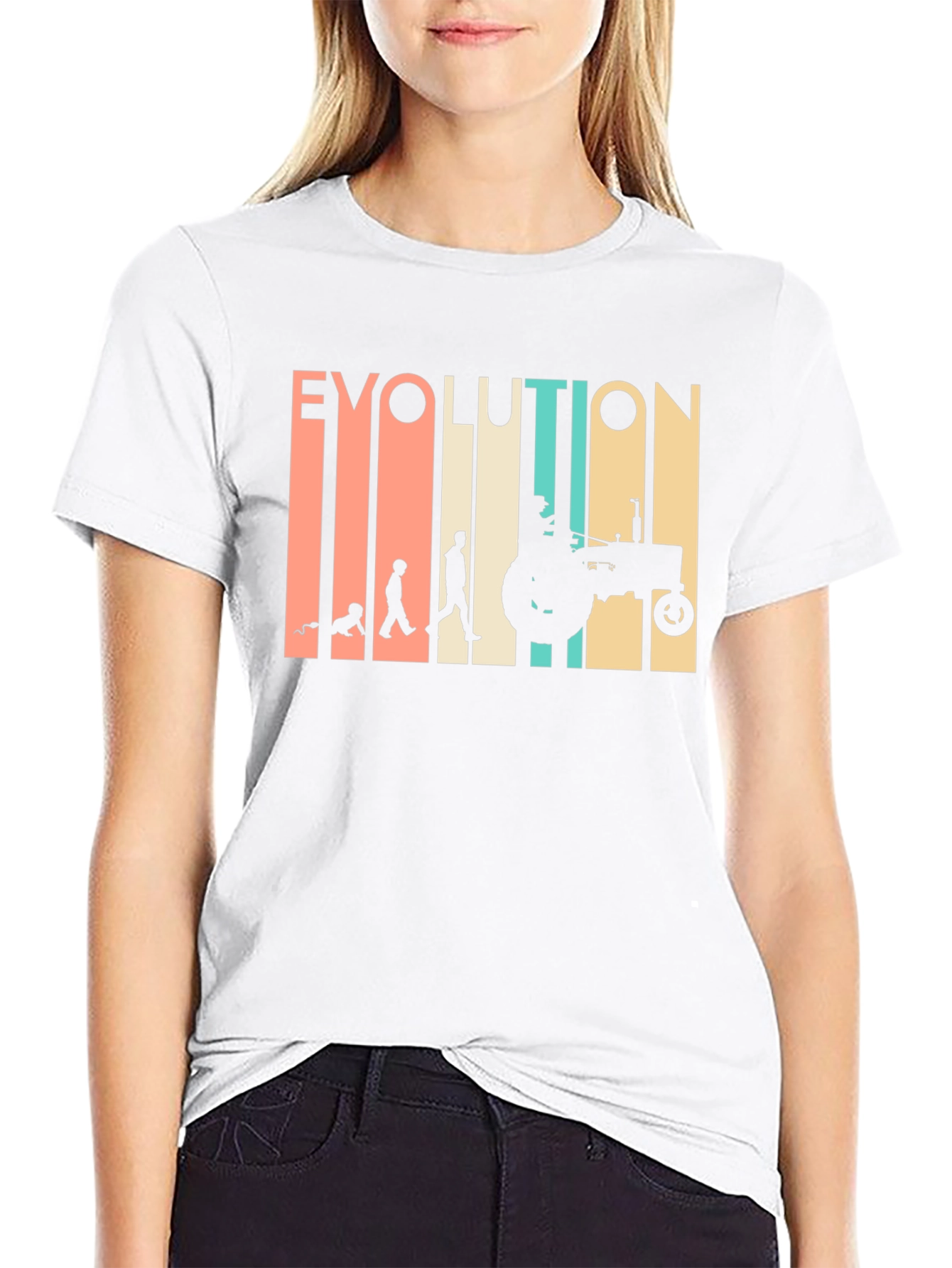 Black Evolution of Farming T-Shirt - Black Cotton Tee view 9