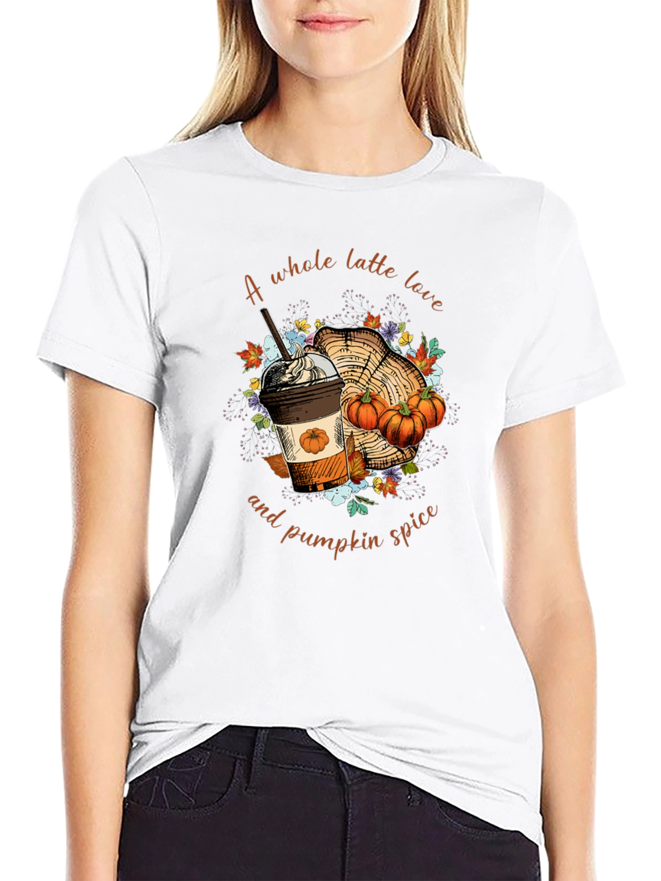 Black Latte Love & Pumpkin Spice Graphic Tee view 9