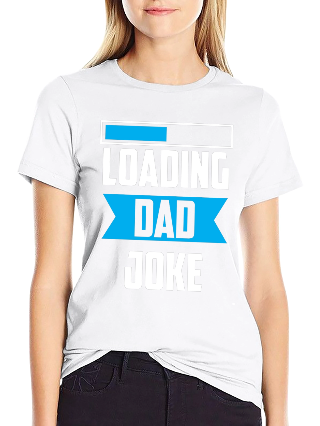 Black Loading Dad Joke Graphic Tee - Funny Father's Day Shirt view 9