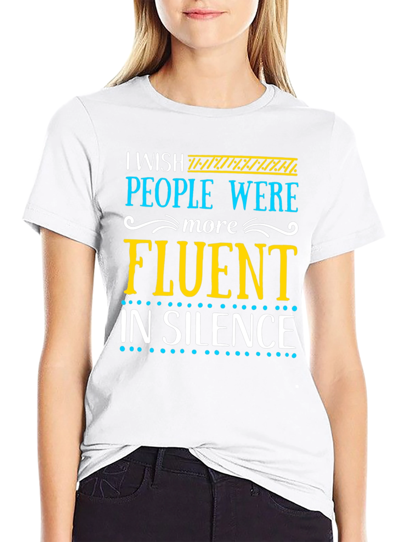 Black Fluent In Silence Graphic T-Shirt view 9