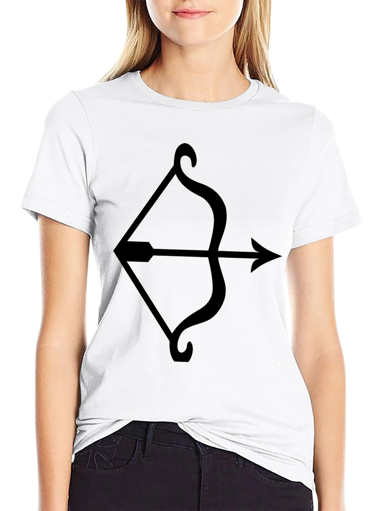 Black Archer Tee - Bow and Arrow Graphic T-Shirt view 9