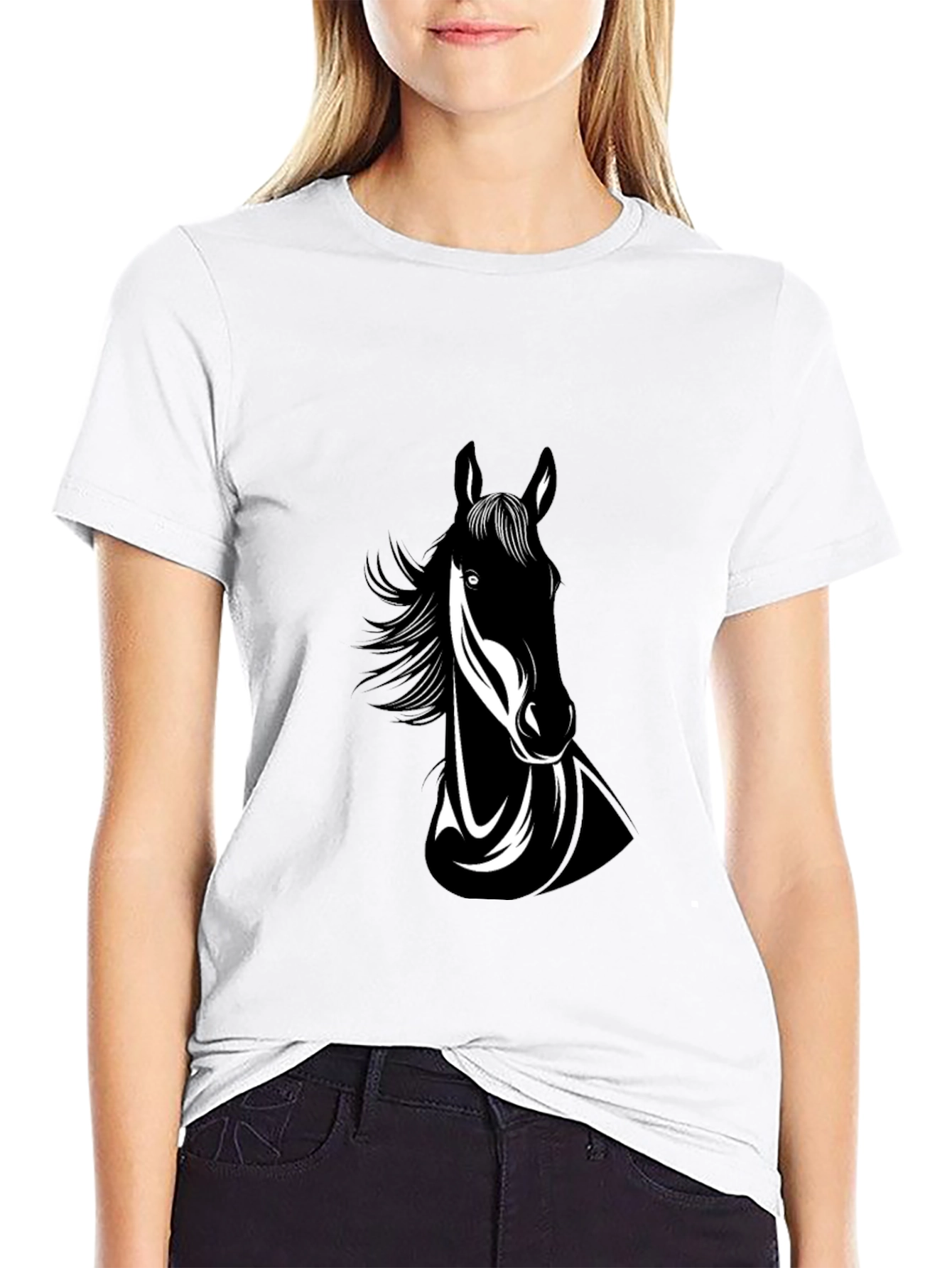 Black Black Horse Graphic Tee - Men's Crew Neck view 9
