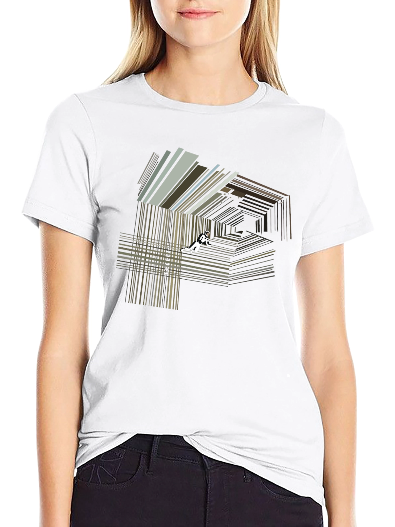 Black Abstract Graphic T-Shirt: Unique Design view 9