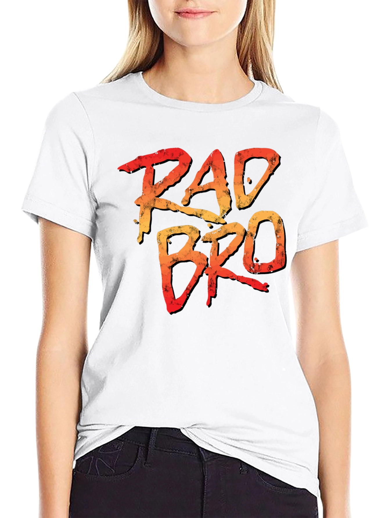 Black Rad Bro Graphic Tee - Cool Retro Style view 9