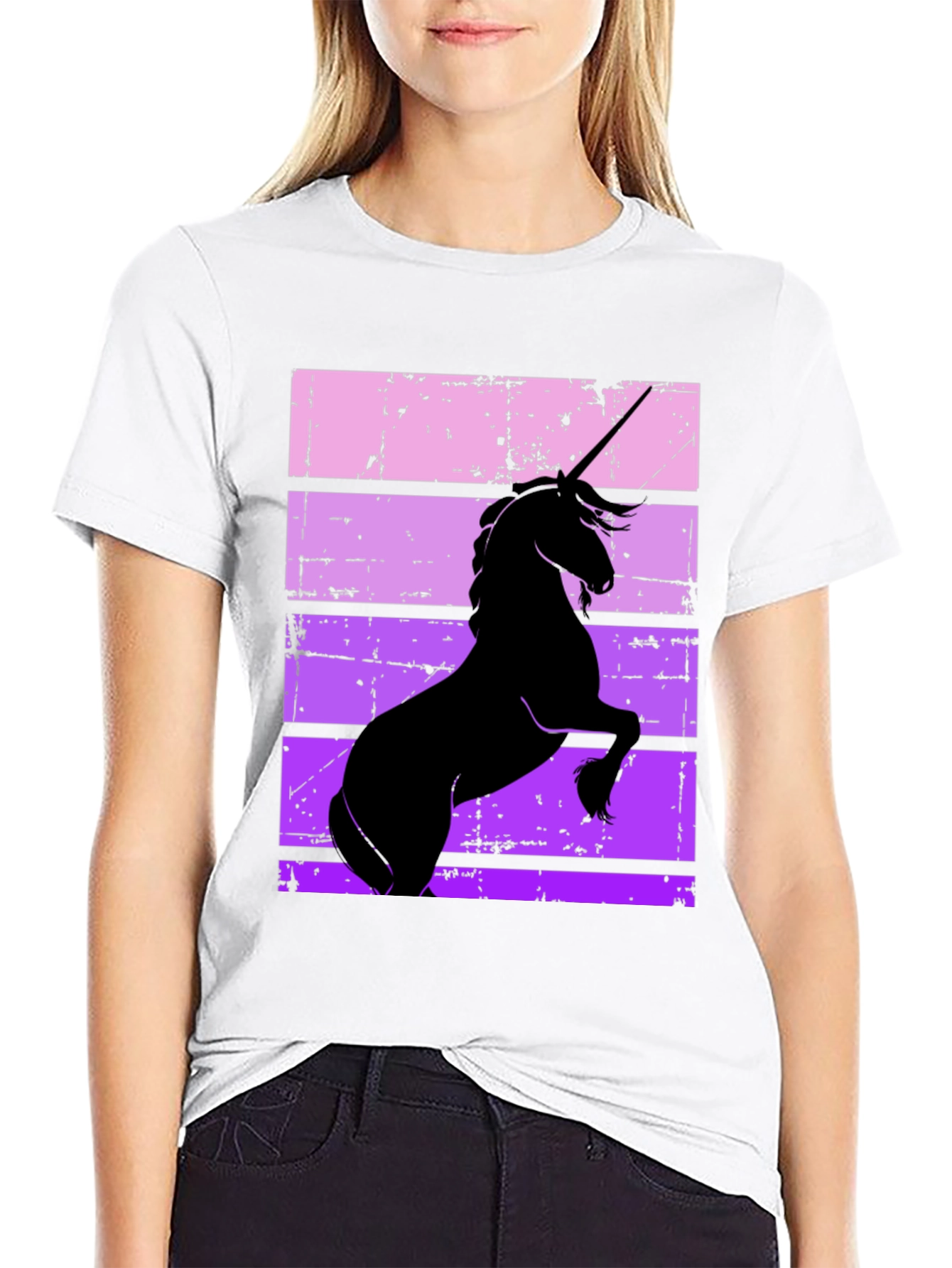 Black Unicorn Silhouette Graphic Tee view 9