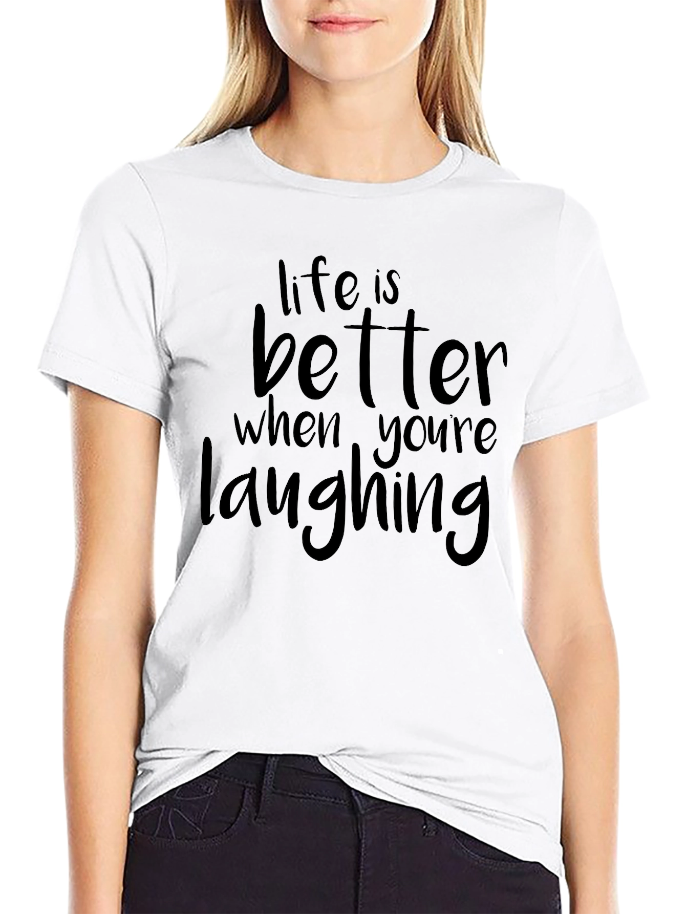 Black Life is Better When You're Laughing Graphic Tee view 9