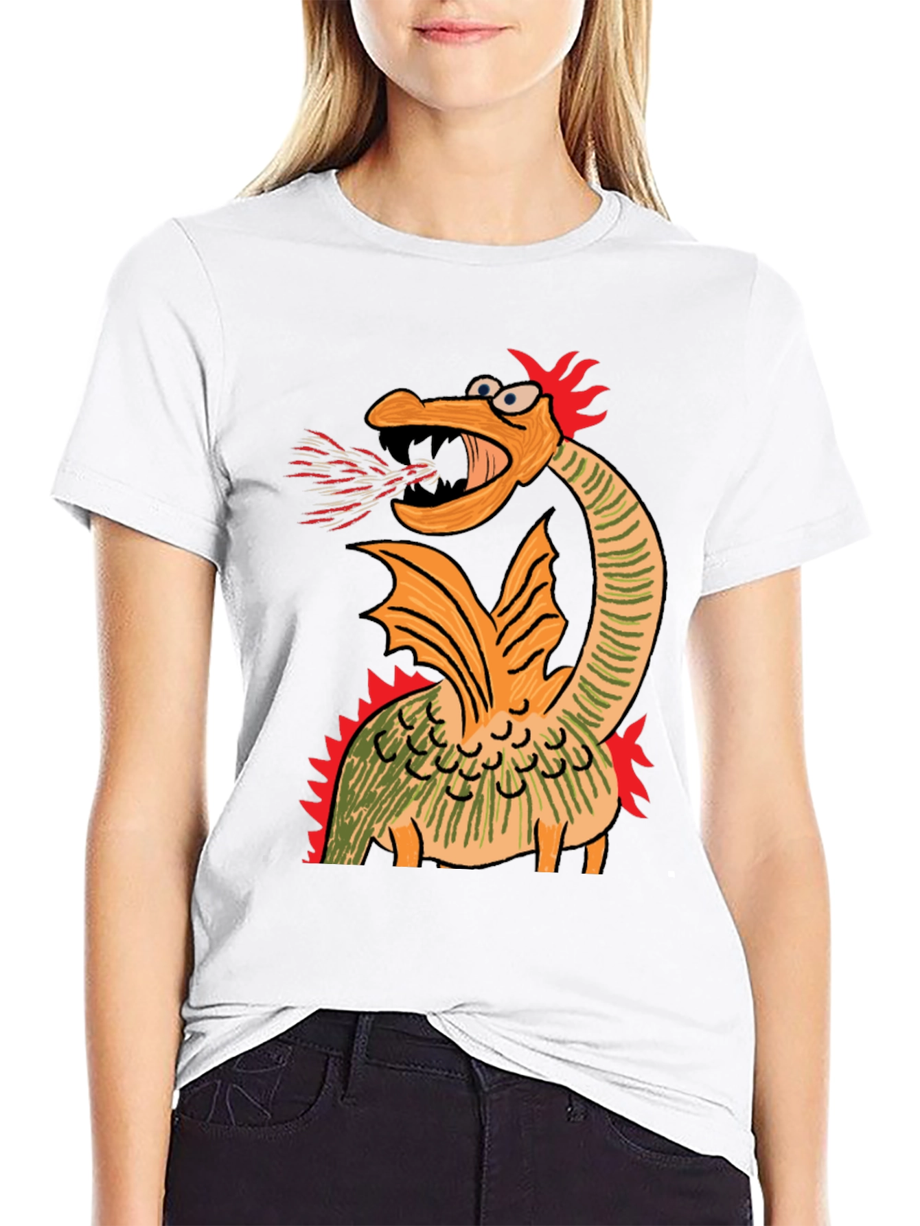 Cartoon Dragon Graphic Tee - Quirky Design - 9
