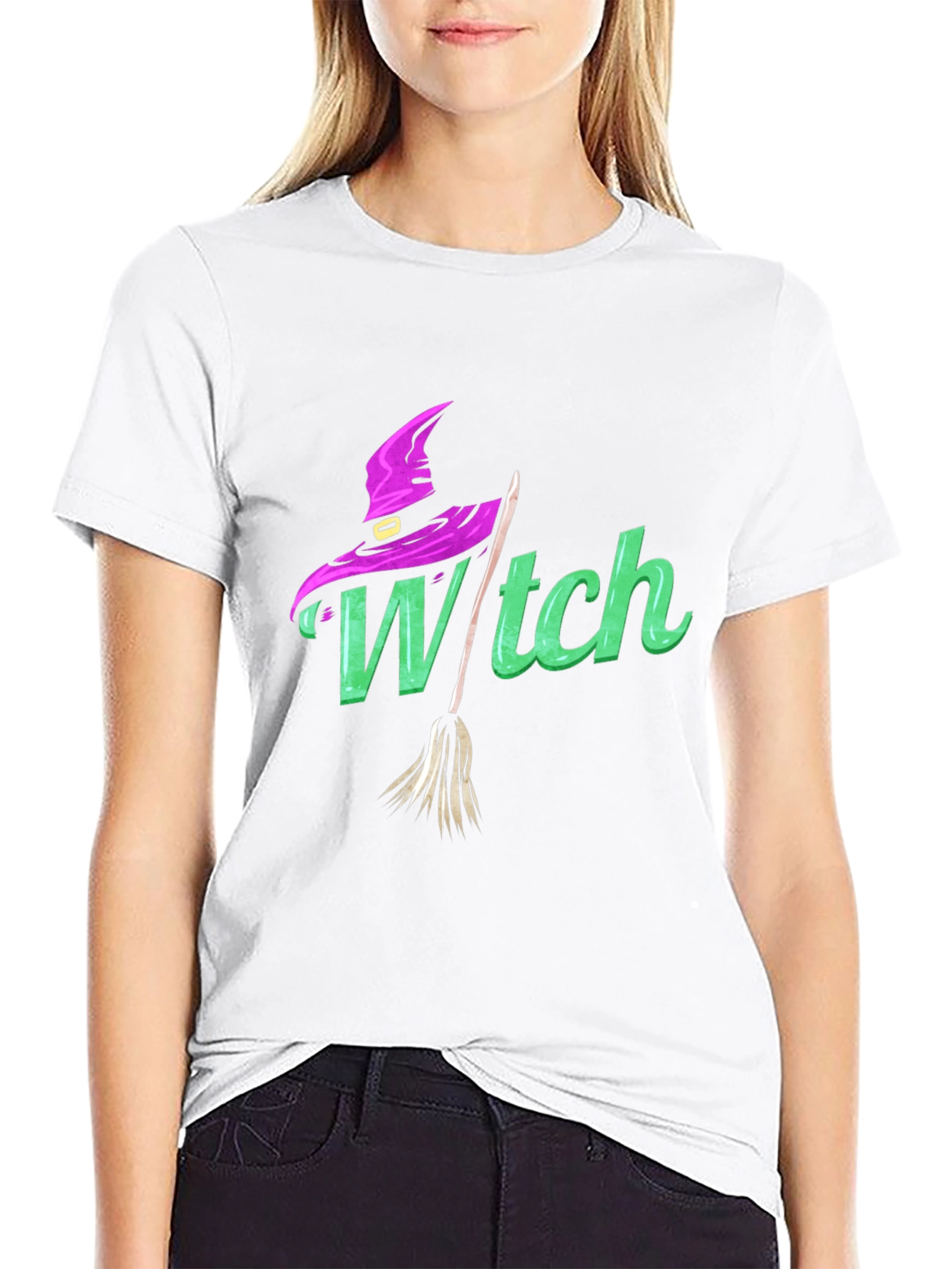 Black Witch T-Shirt - Halloween Apparel view 9