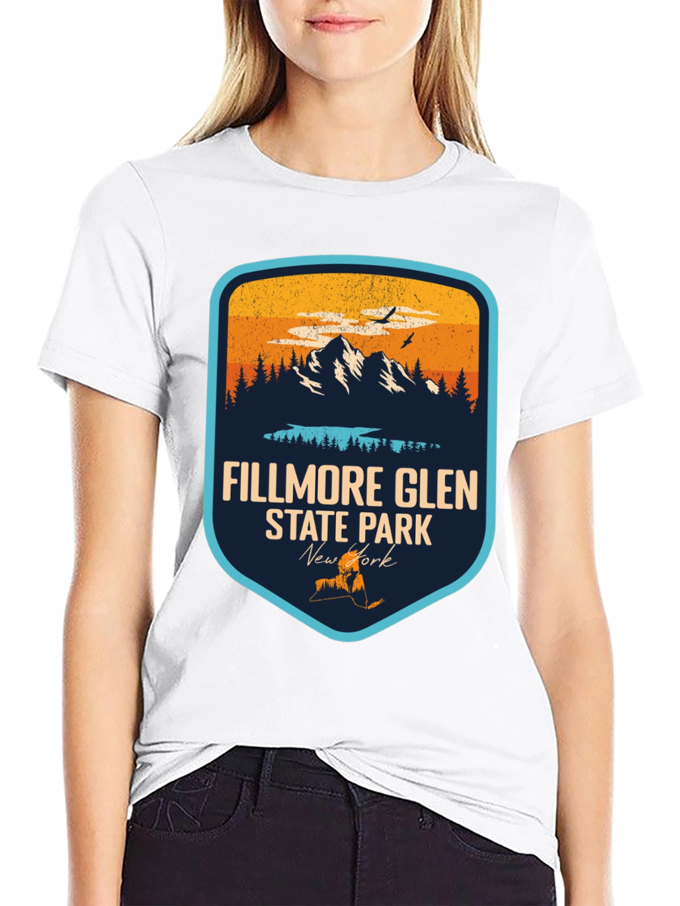 Black Fillmore Glen State Park Black T-Shirt view 9