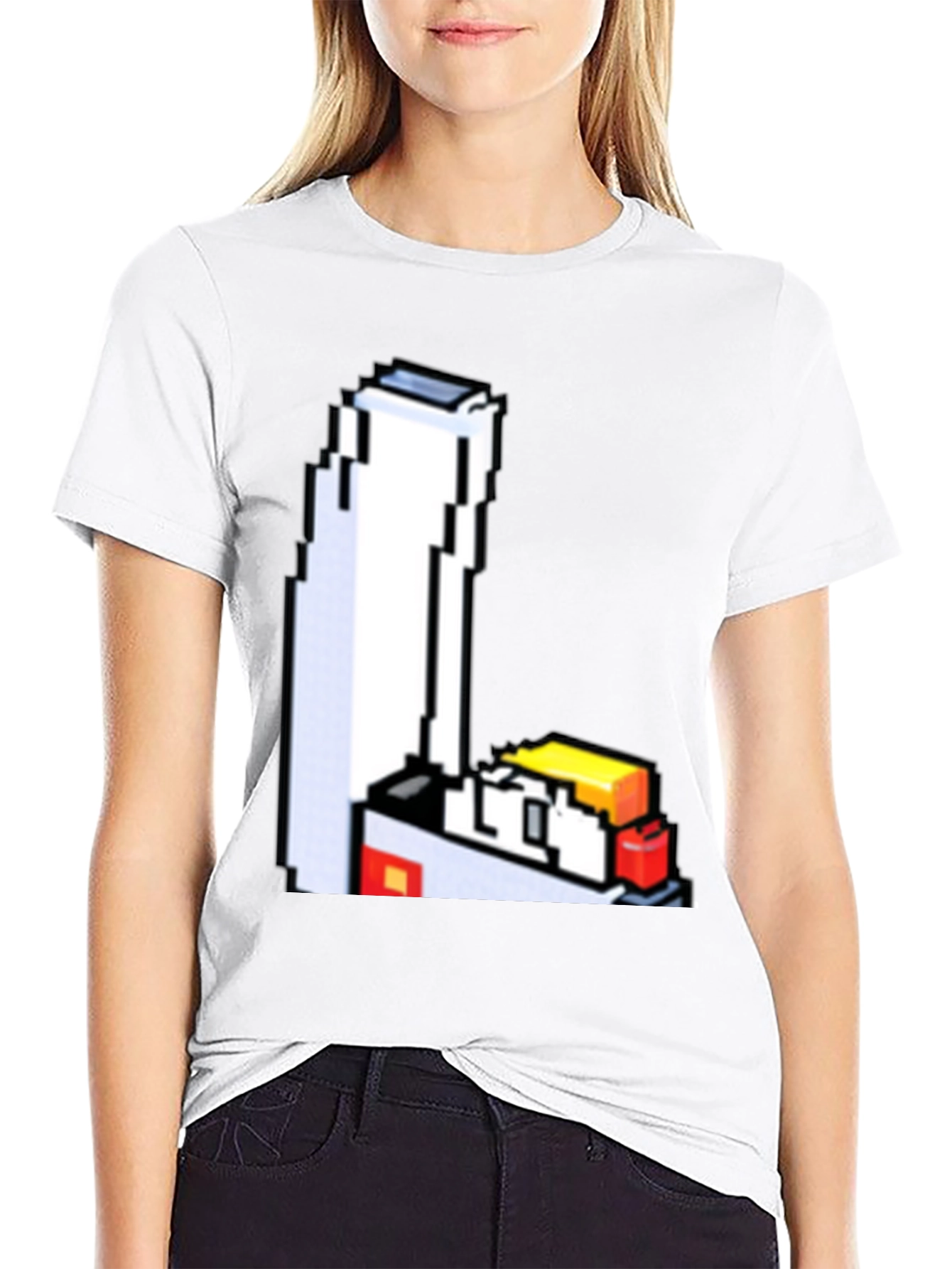 Black 8-Bit Lighter Graphic Tee - Retro Style view 9