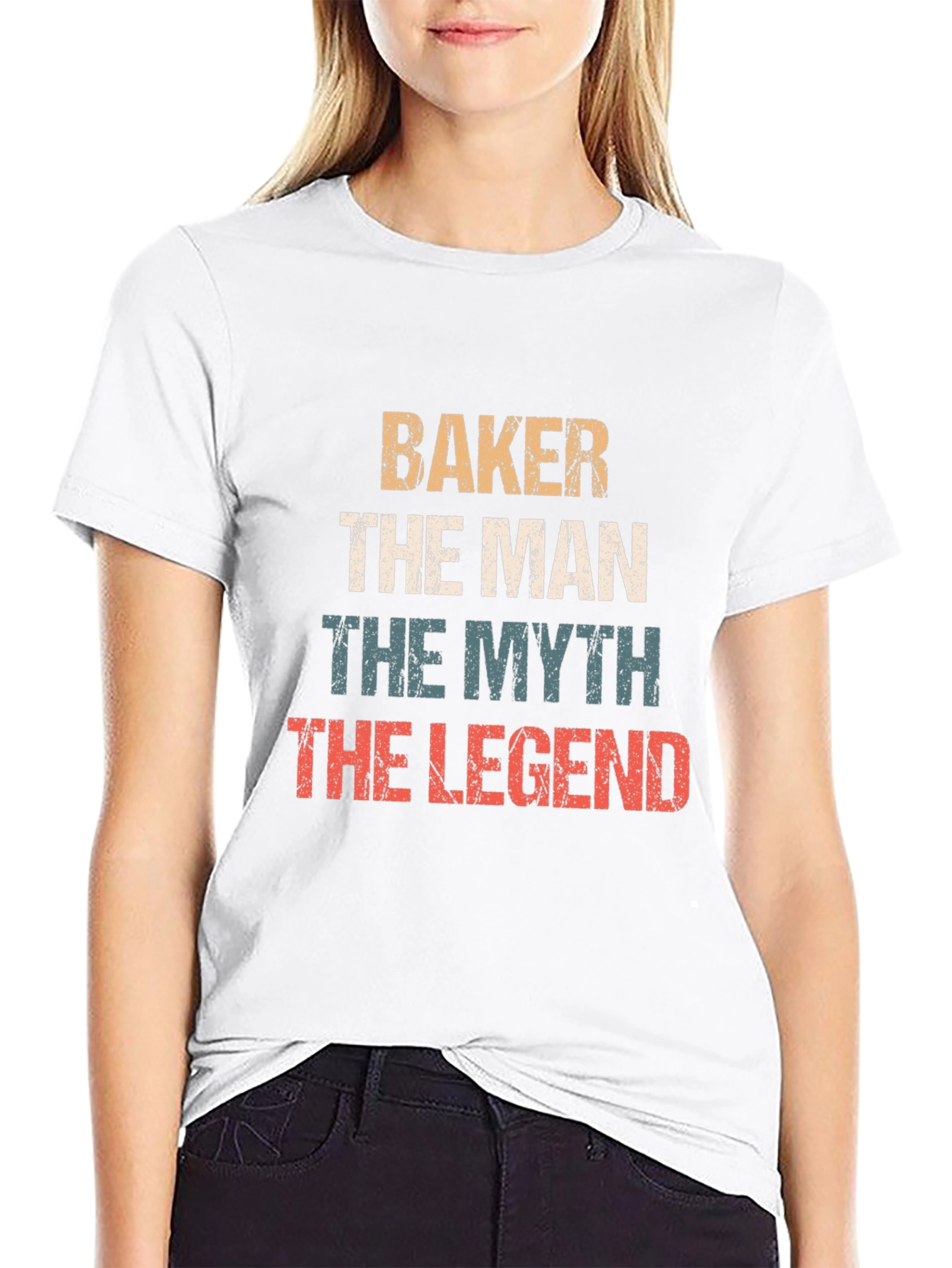 Black Baker The Man Myth Legend Graphic T-Shirt view 9