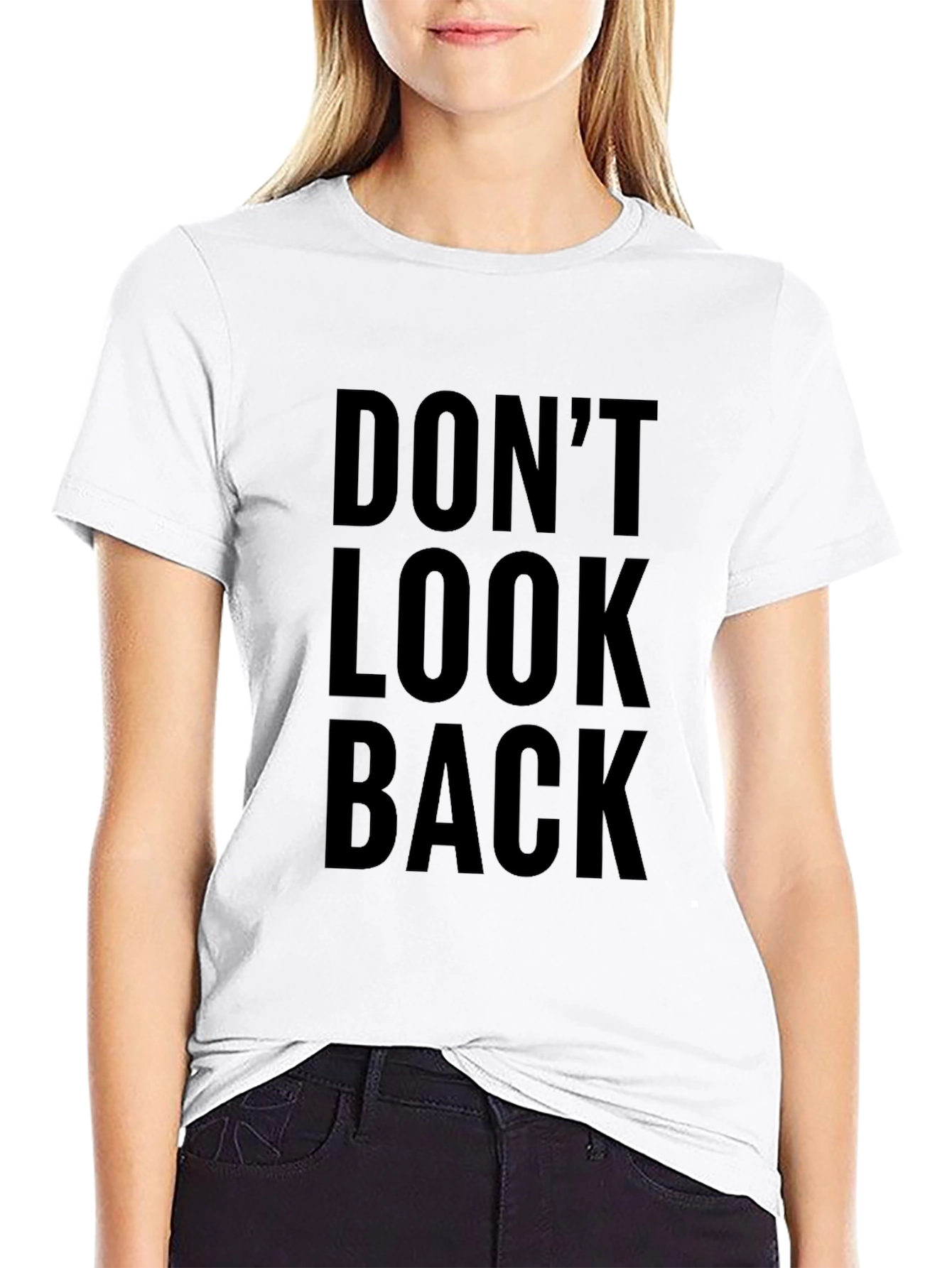 Black Don't Look Back Black Graphic T-Shirt view 9