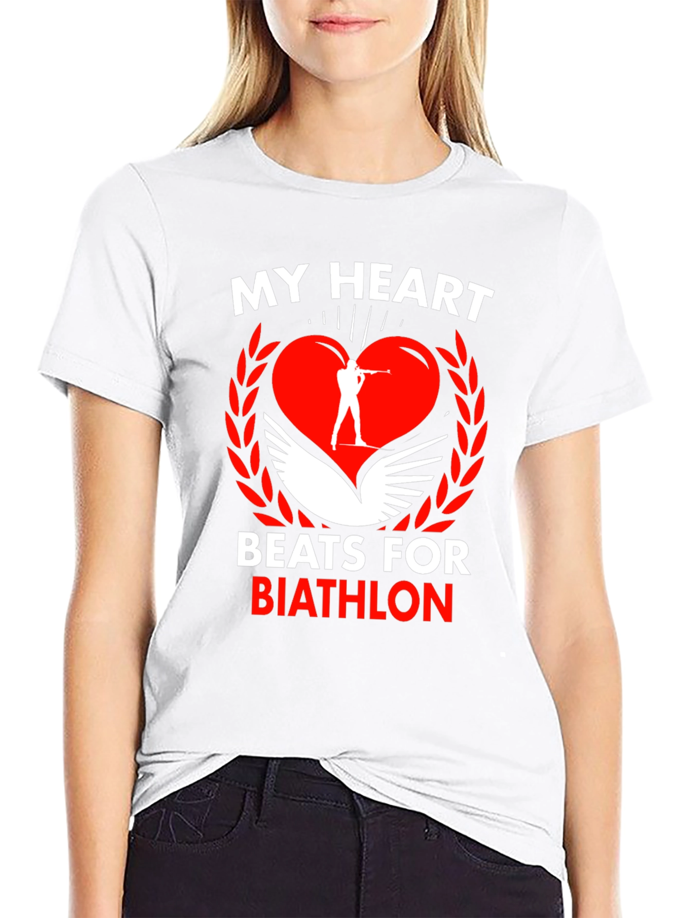 Black Biathlon Heartbeat T-Shirt view 9