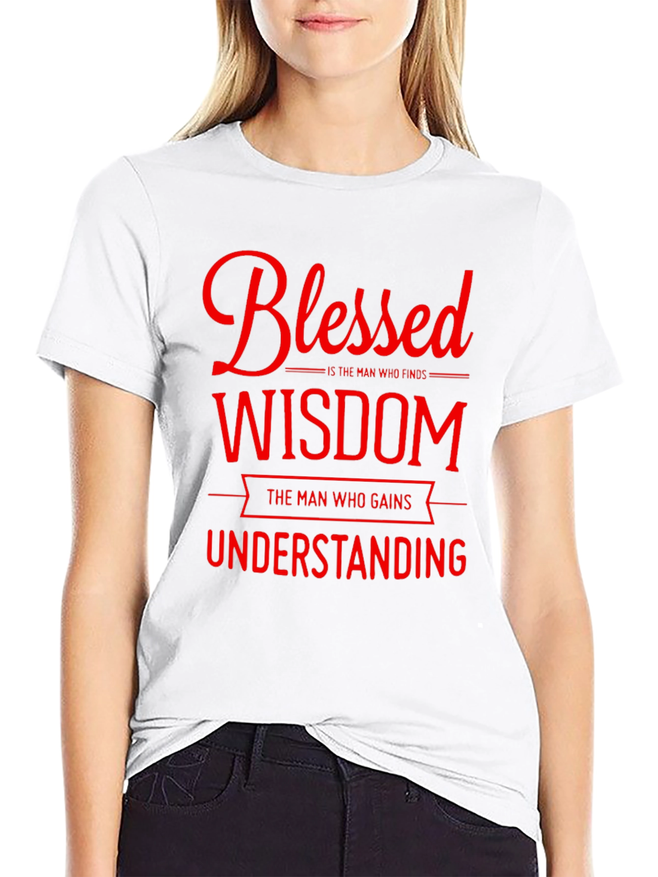 Black Blessed Wisdom Graphic T-Shirt view 9