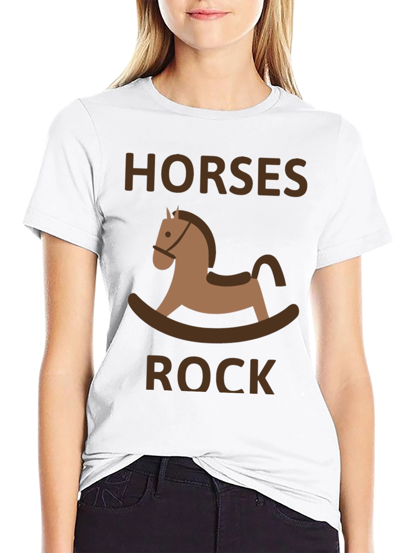 Black Horses Rock T-Shirt - Novelty Graphic Tee view 9