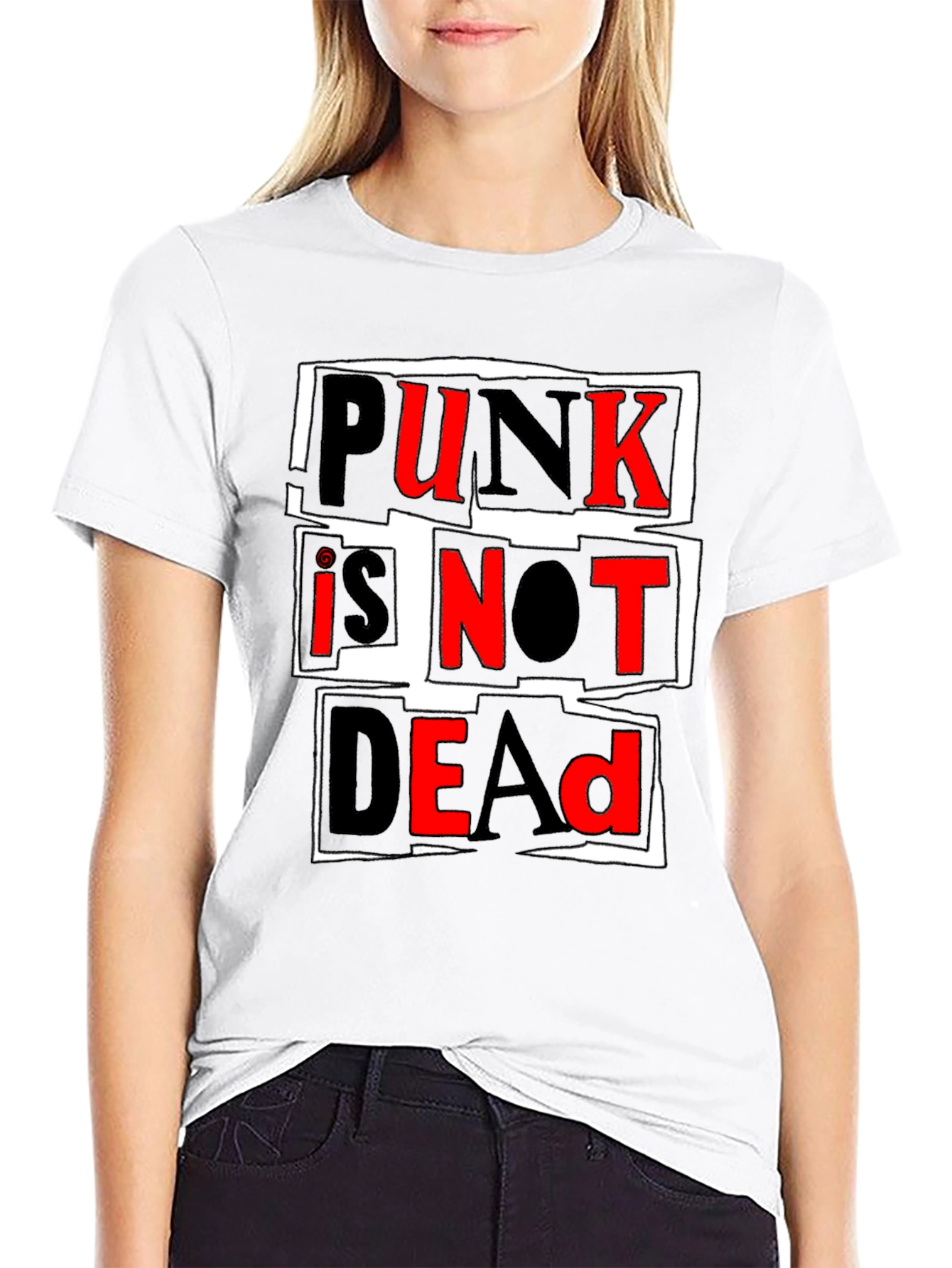 Black Punk Is Not Dead Graphic T-Shirt view 9