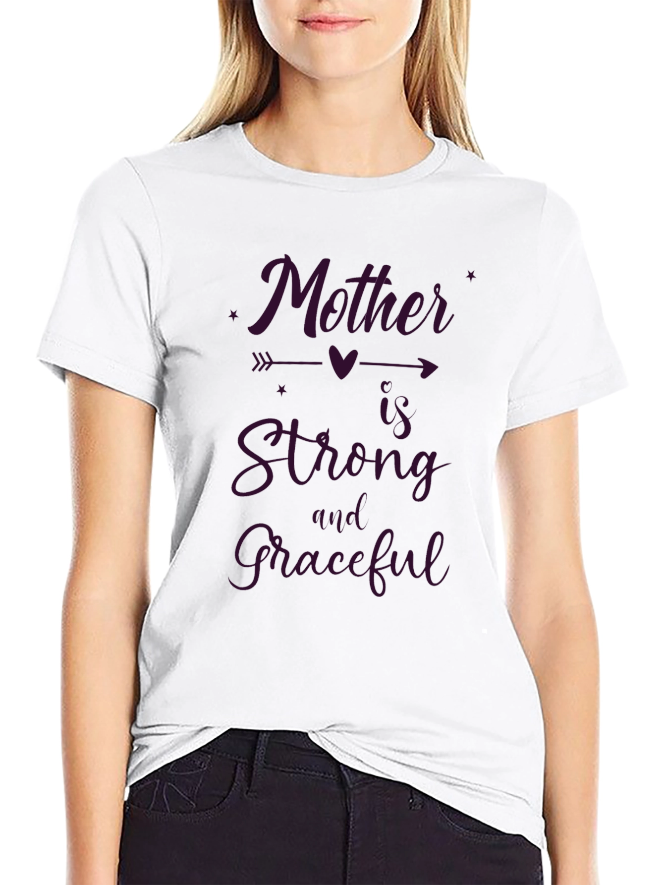 Black Mother is Strong and Graceful T-Shirt - Black view 9