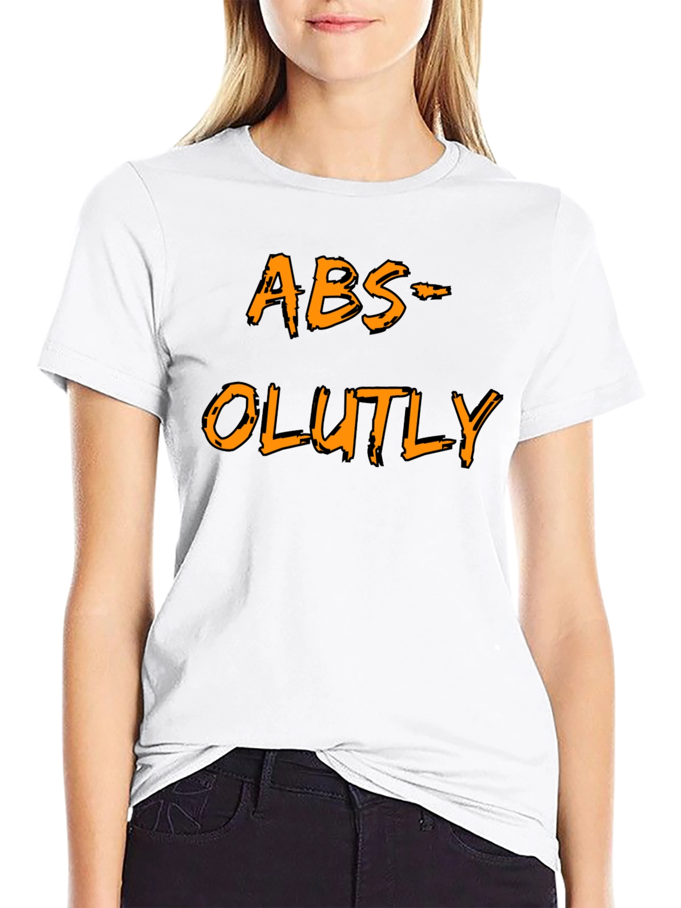 Black Humorous ABS-OLUTLY Black T-Shirt view 9
