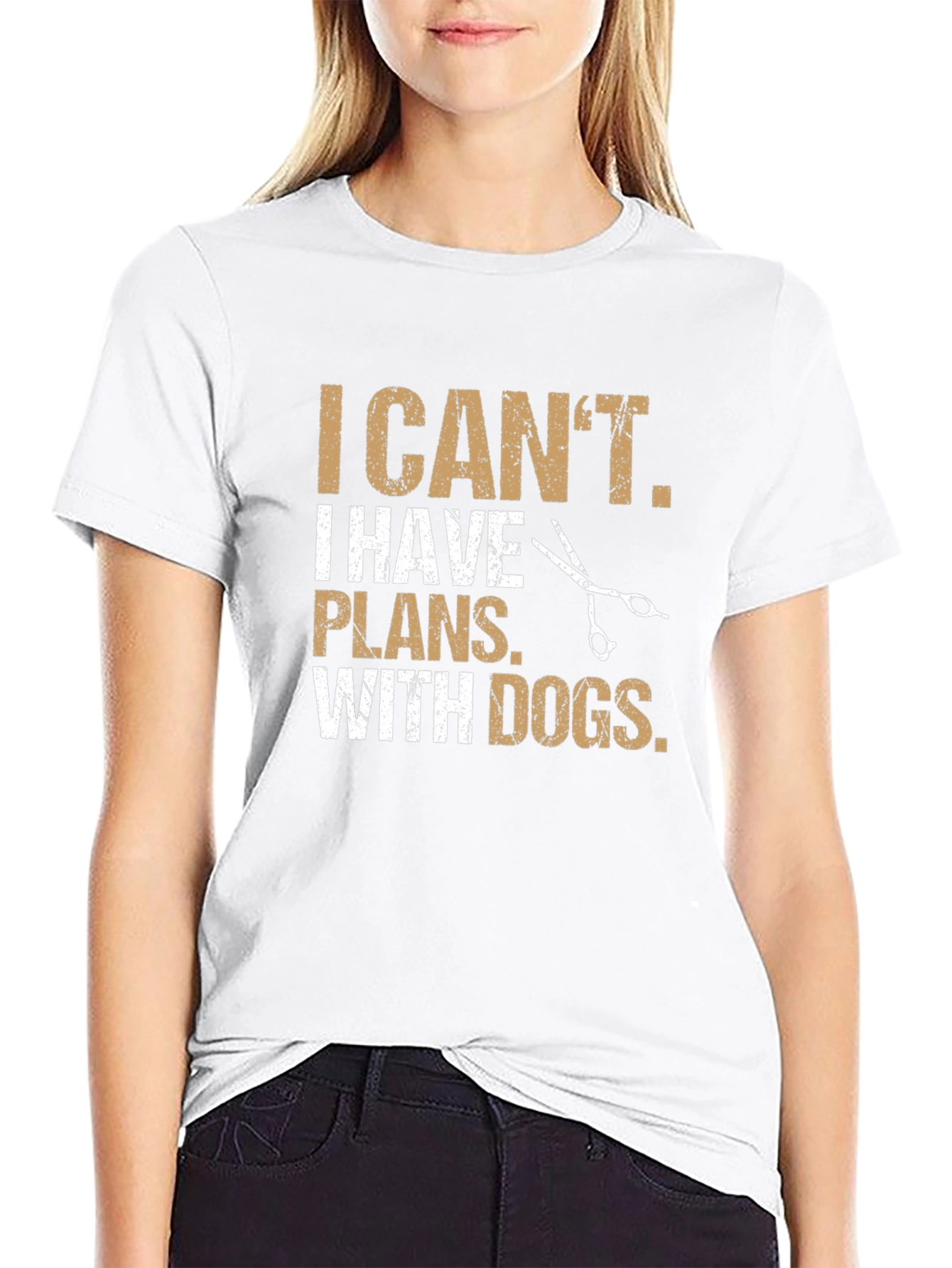 Black Funny Dog Groomer T-Shirt: I Can't, Plans With Dogs view 9