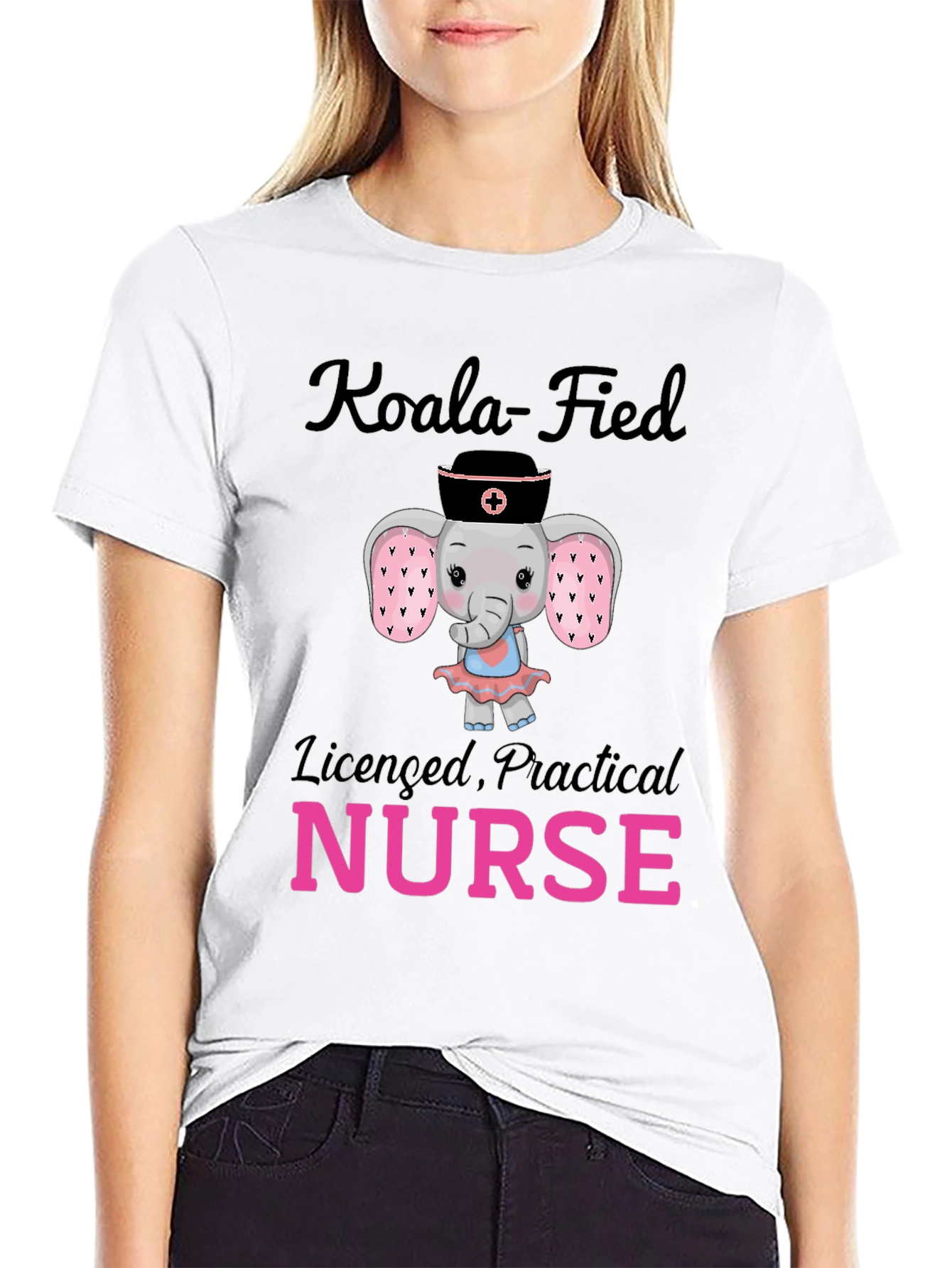 Black Koala-Fied Licensed Practical Nurse T-Shirt view 9