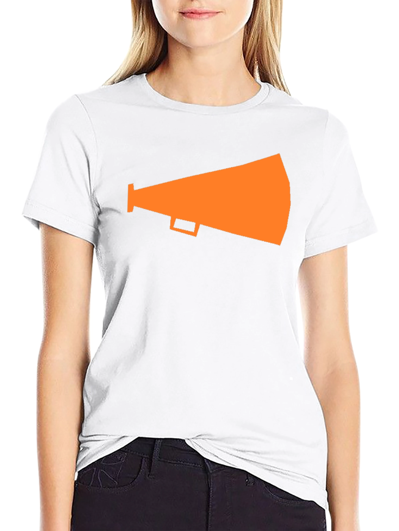 Black Orange Megaphone Graphic Tee - Black view 9