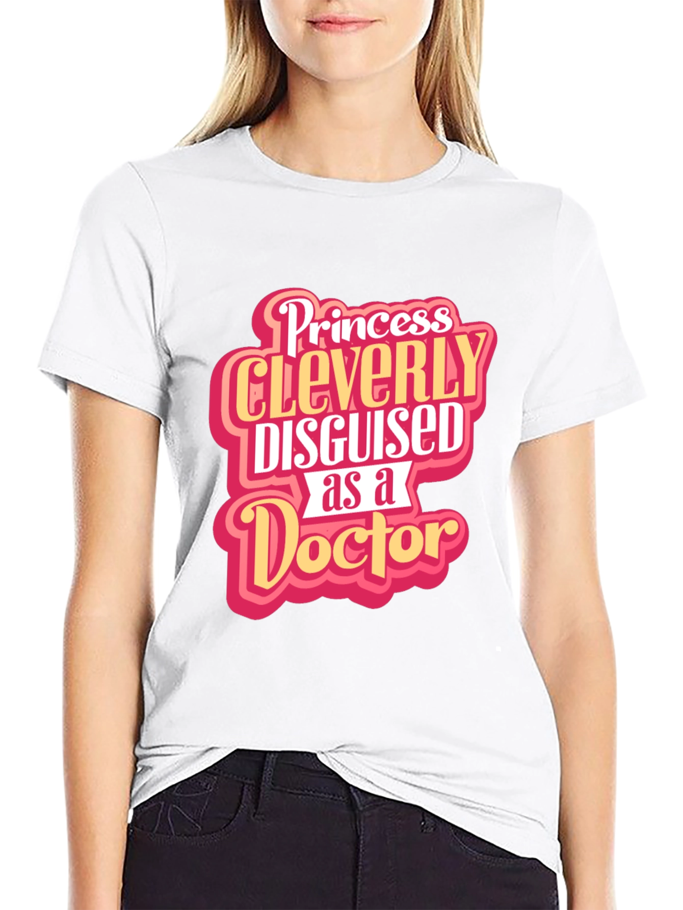 Black Princess Cleverly Disguised as a Doctor T-Shirt view 9