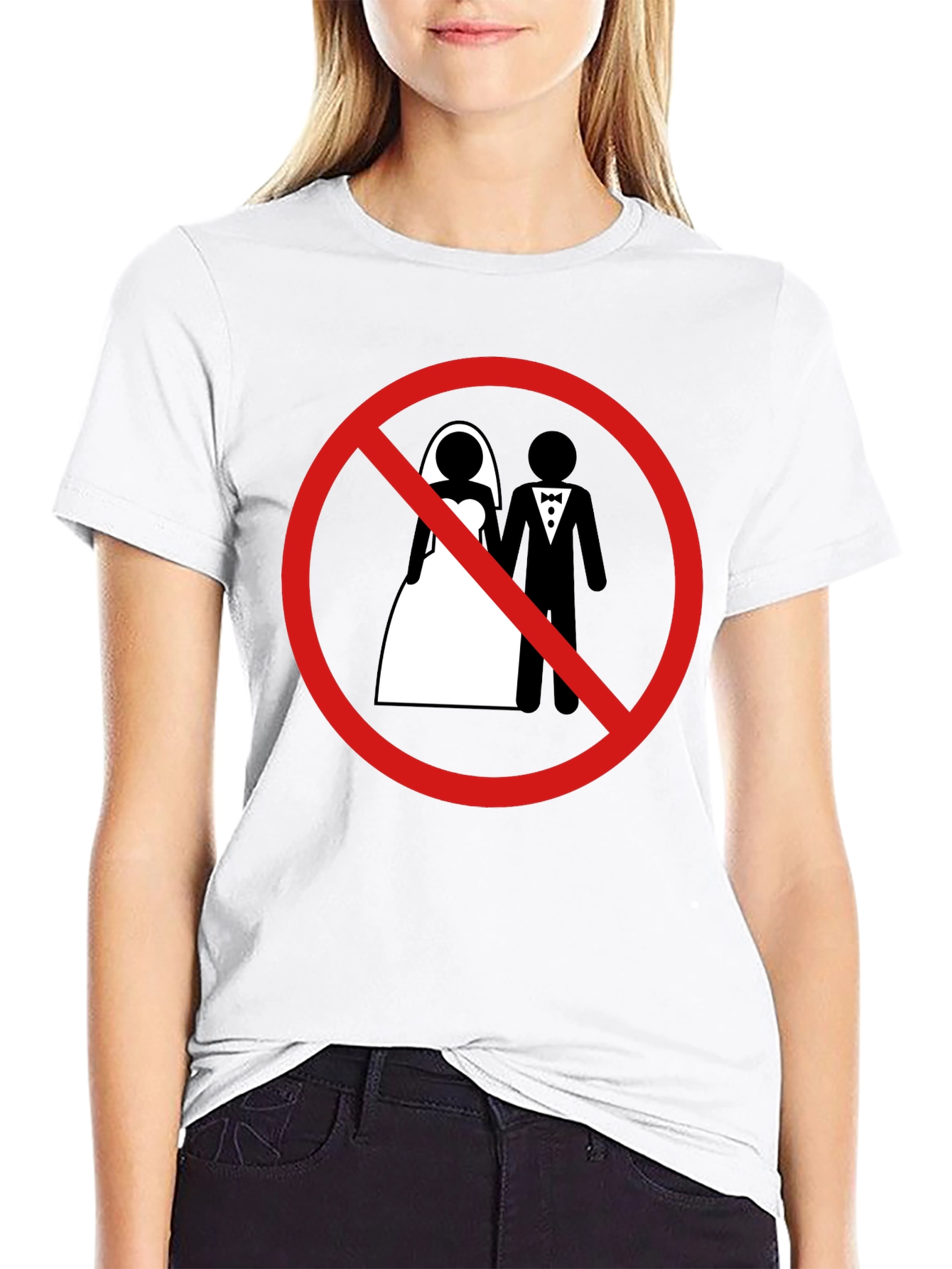 Black Anti-Marriage Graphic Tee - Black view 9