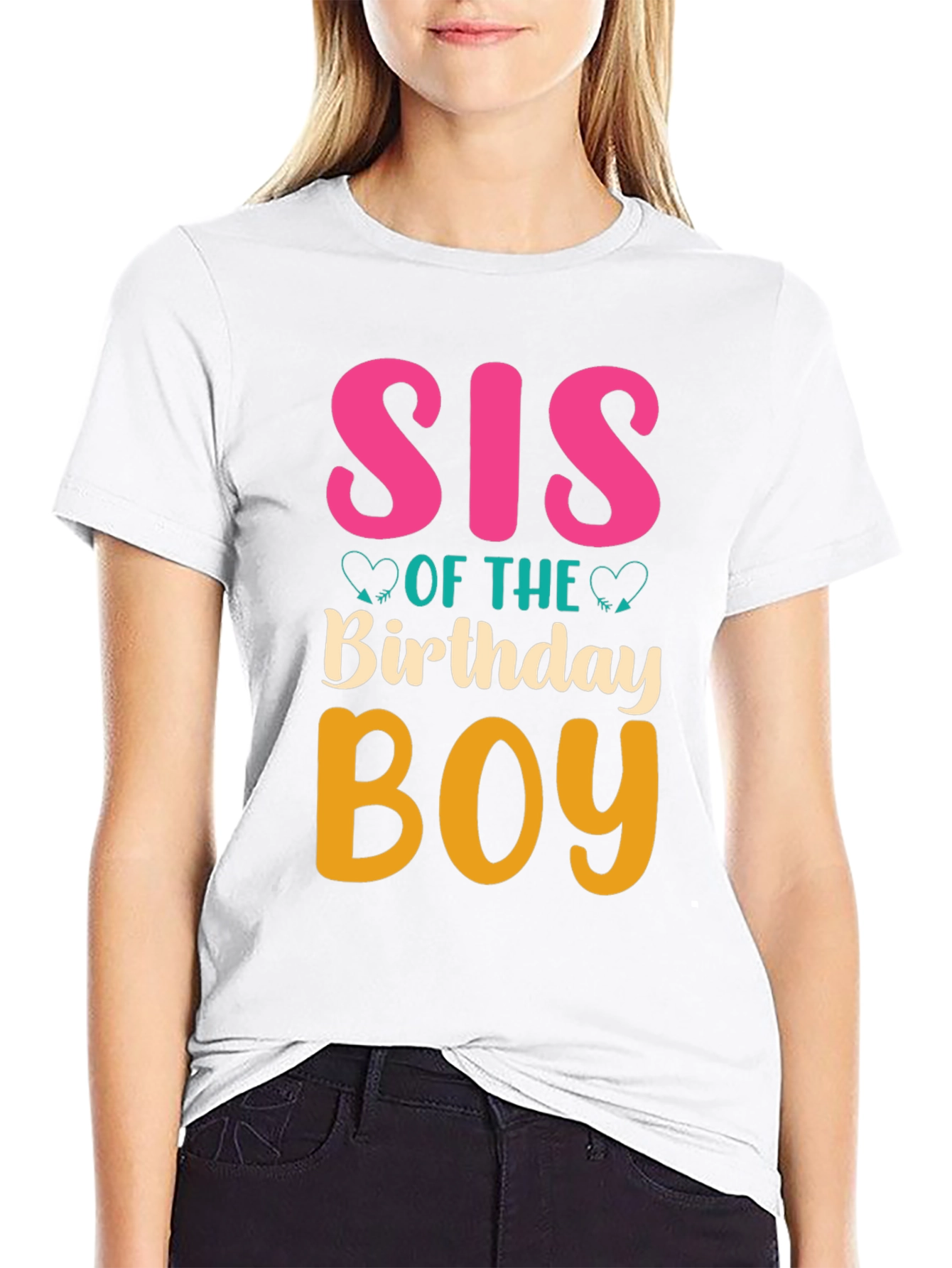 Black Sis of the Birthday Boy T-Shirt view 9