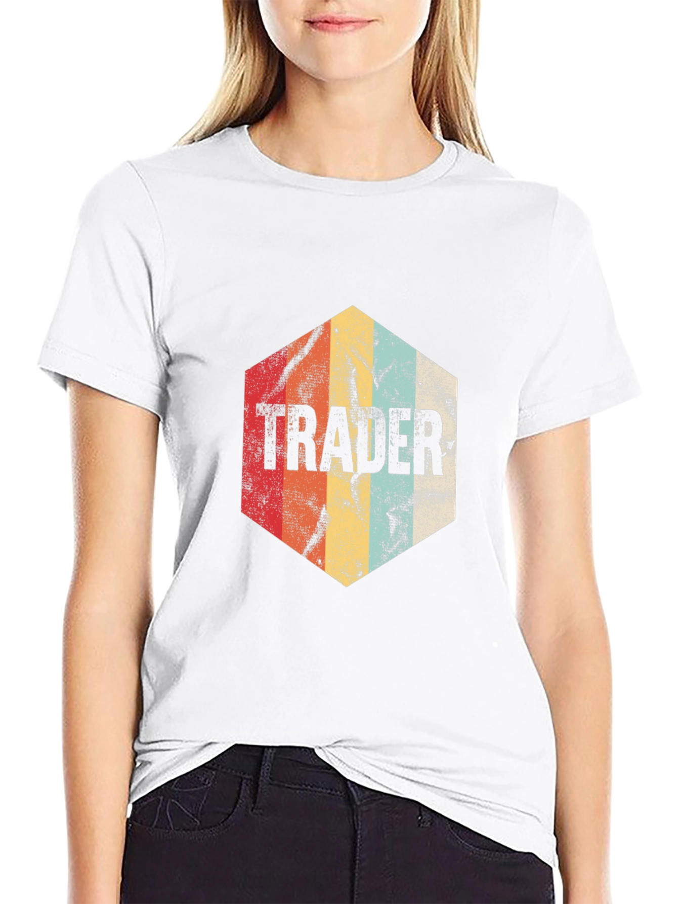 Black Vintage Trader T-Shirt - Retro Investment Style view 9