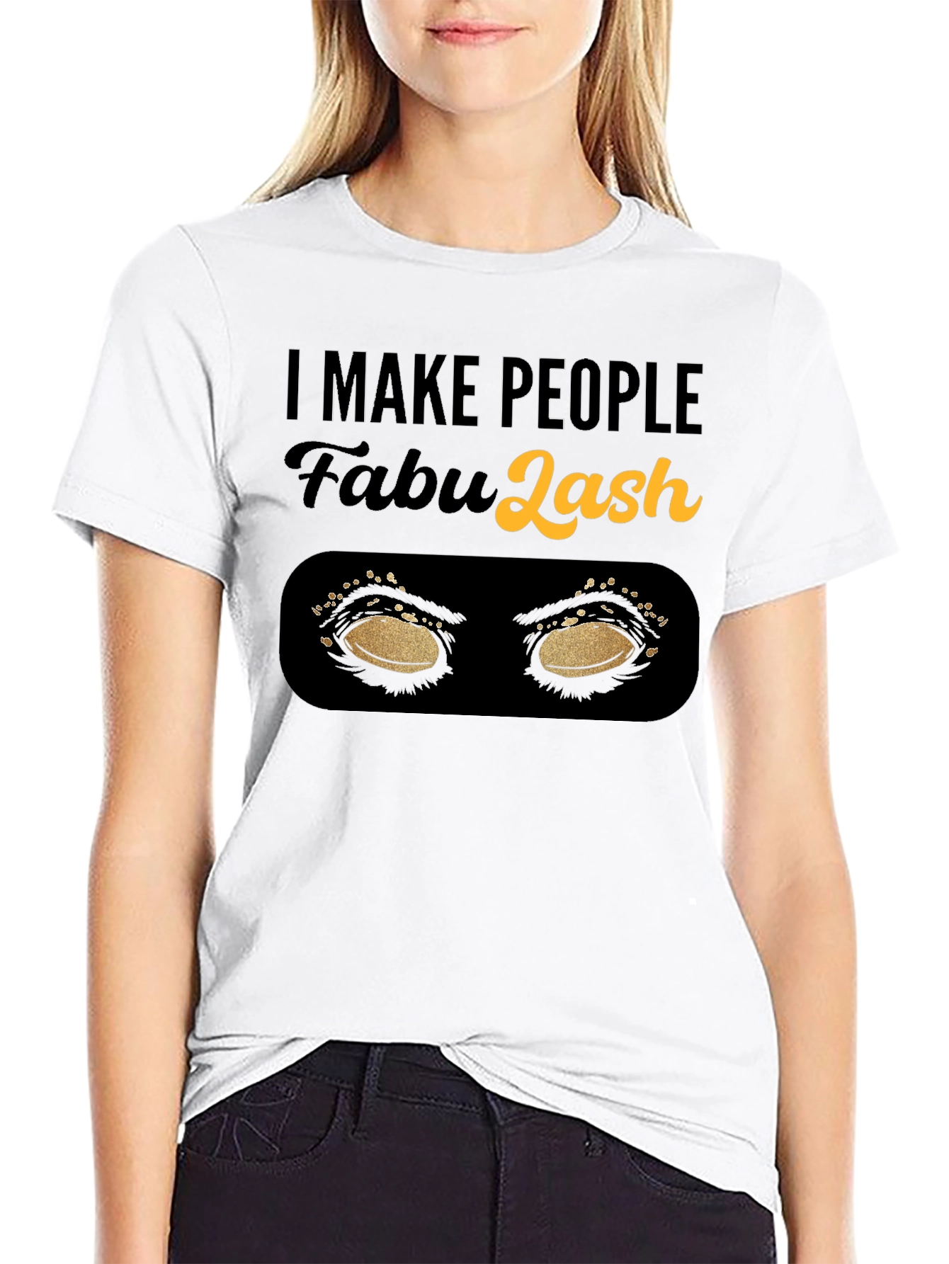 Black Fabulash Eyelash Artist T-Shirt view 9