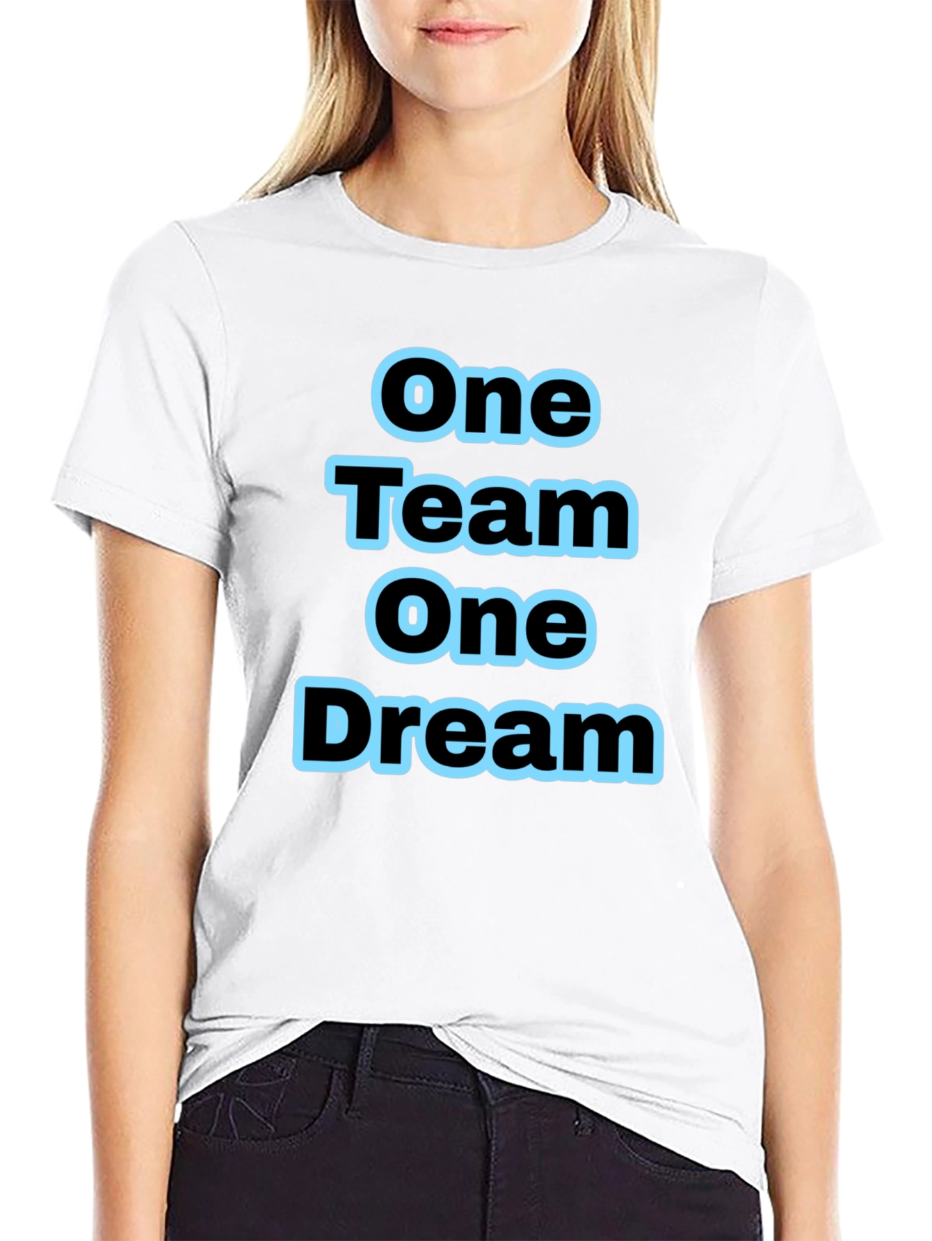 Black One Team One Dream Black Graphic Tee view 9