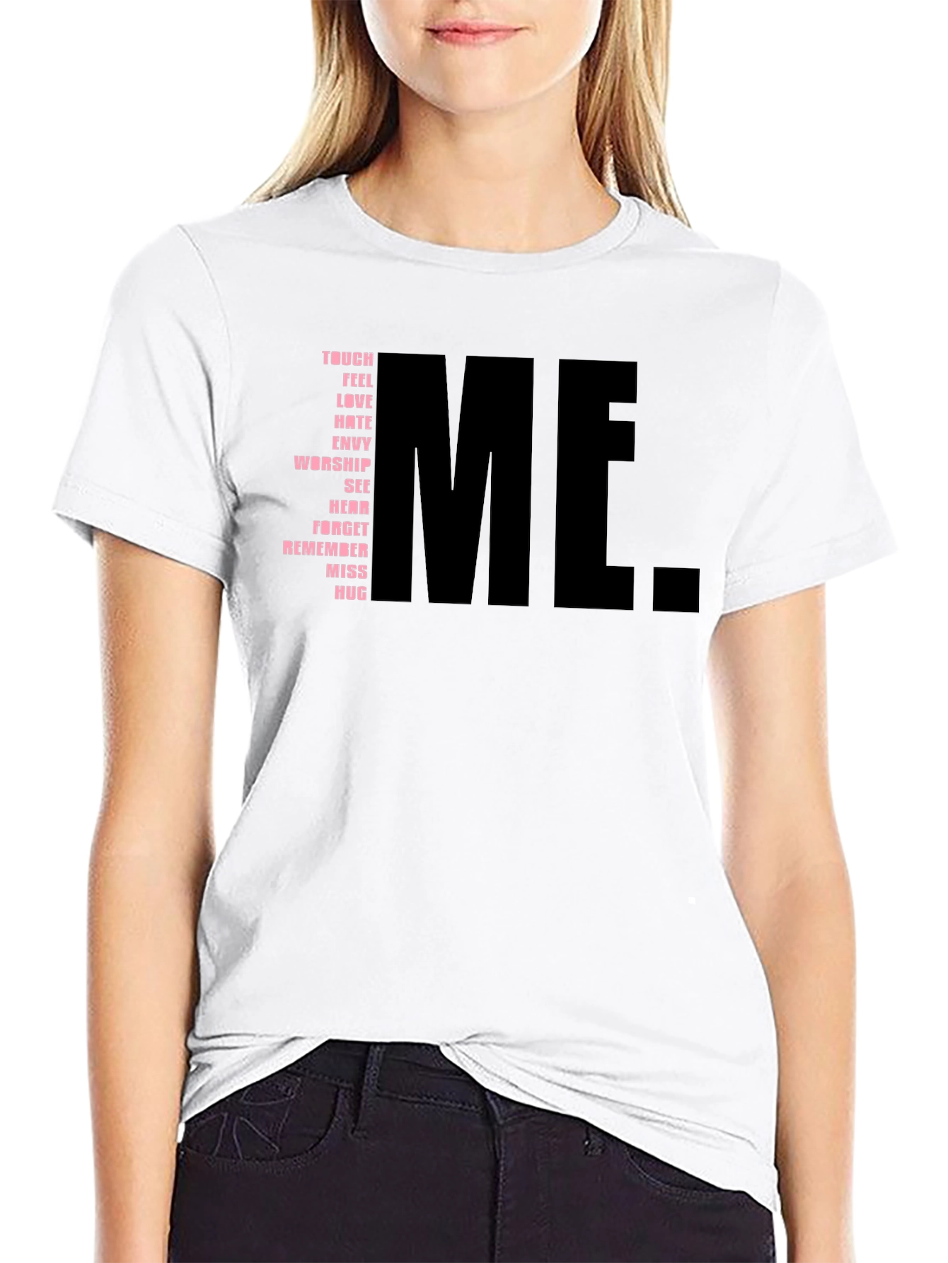 Black Touch Me Graphic Tee - Expressive Statement Shirt view 9