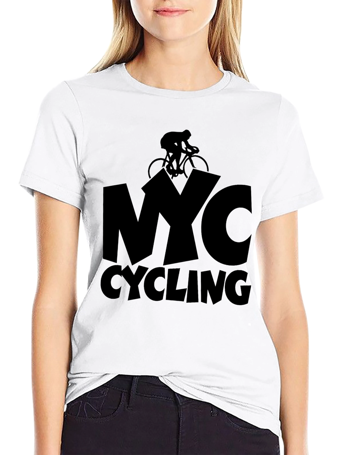 Black NYC Cycling Black T-Shirt view 9
