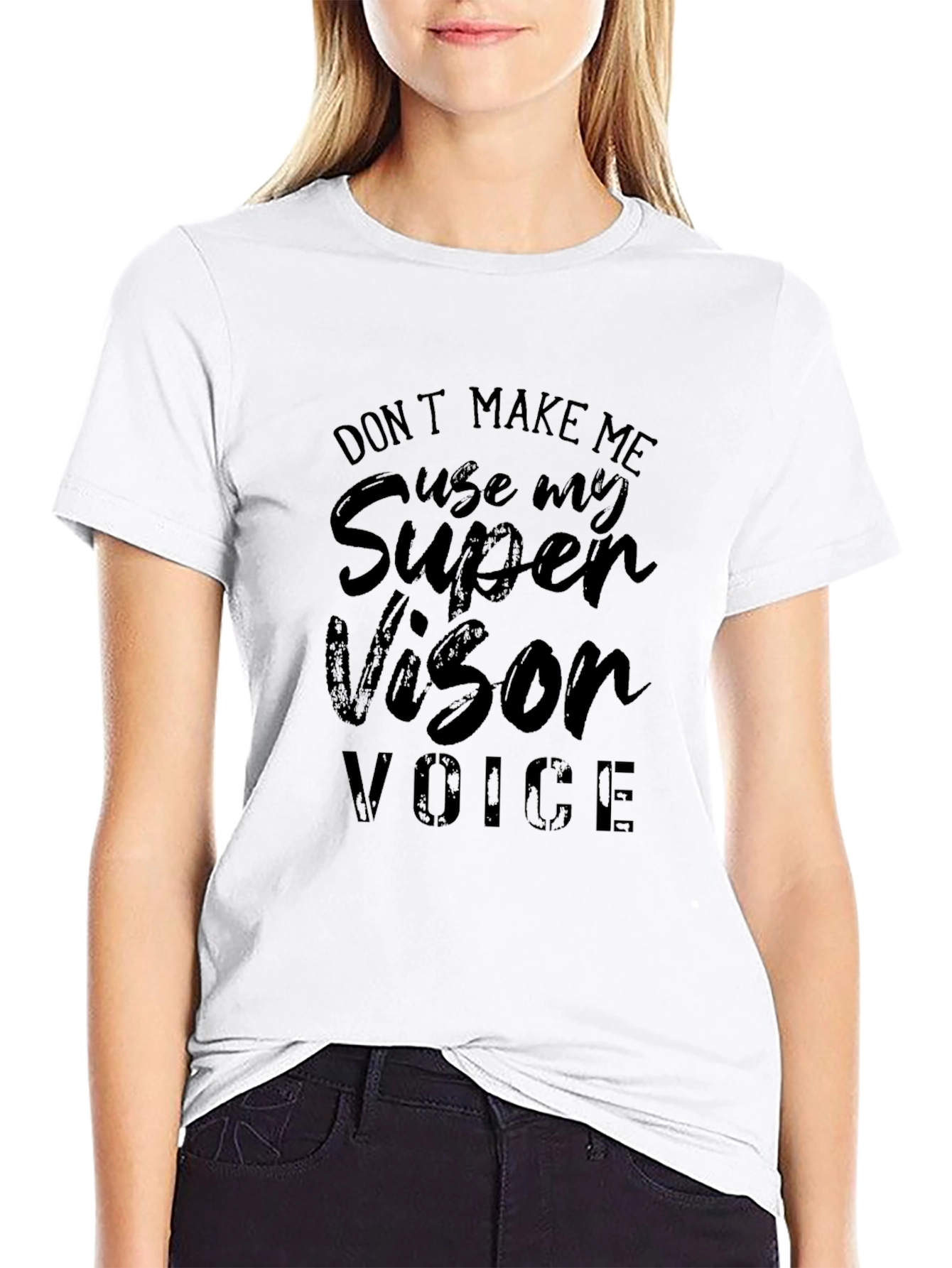 Black Supervisor Voice Funny Graphic Tee view 9