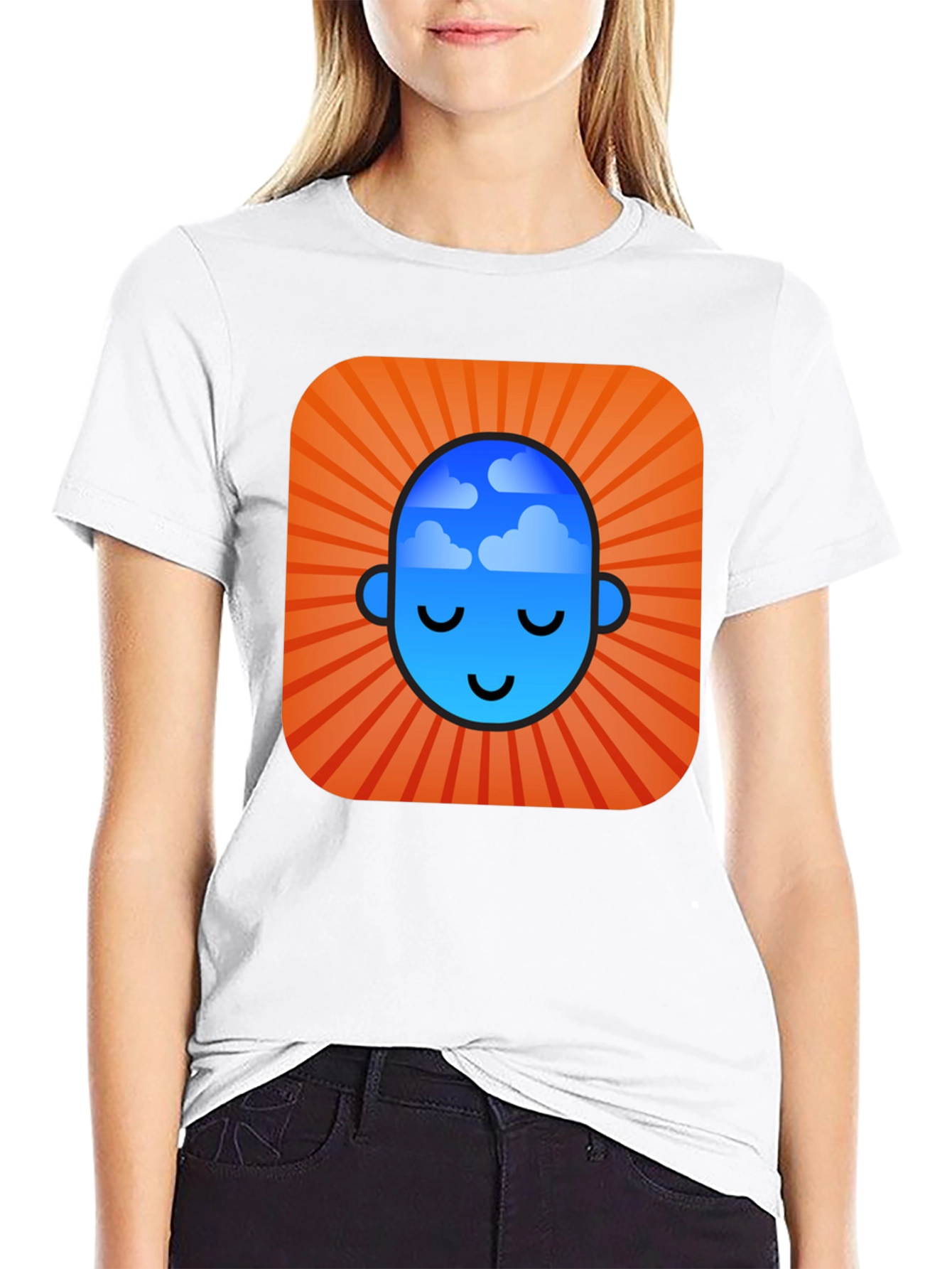 Black Zen Mind T-Shirt - Cloud Head Graphic Tee view 9
